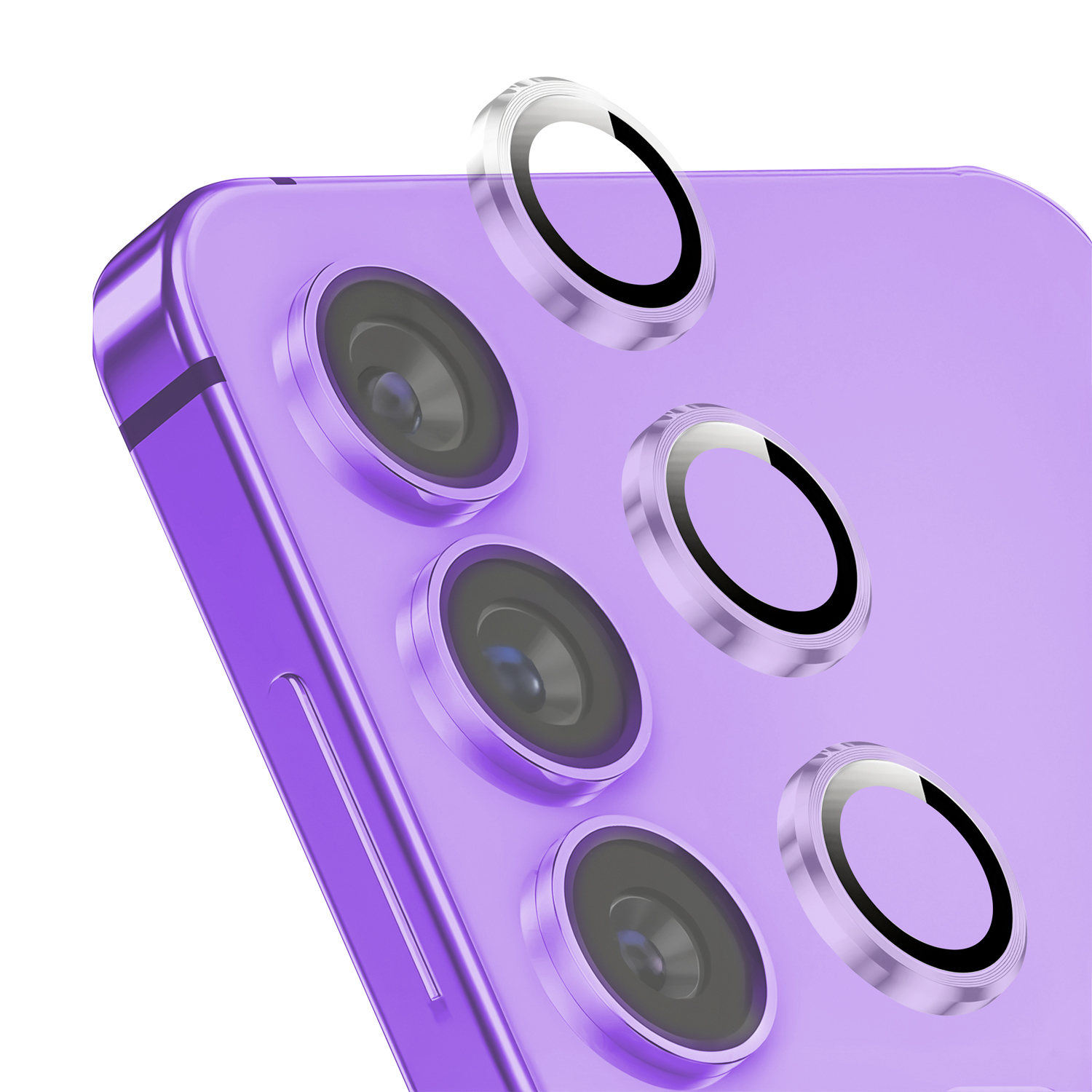 Protetor de Lente para Samsung Galaxy S24 - Survivor - Transparente com molde aplicador - Frame para câmera - Gshield