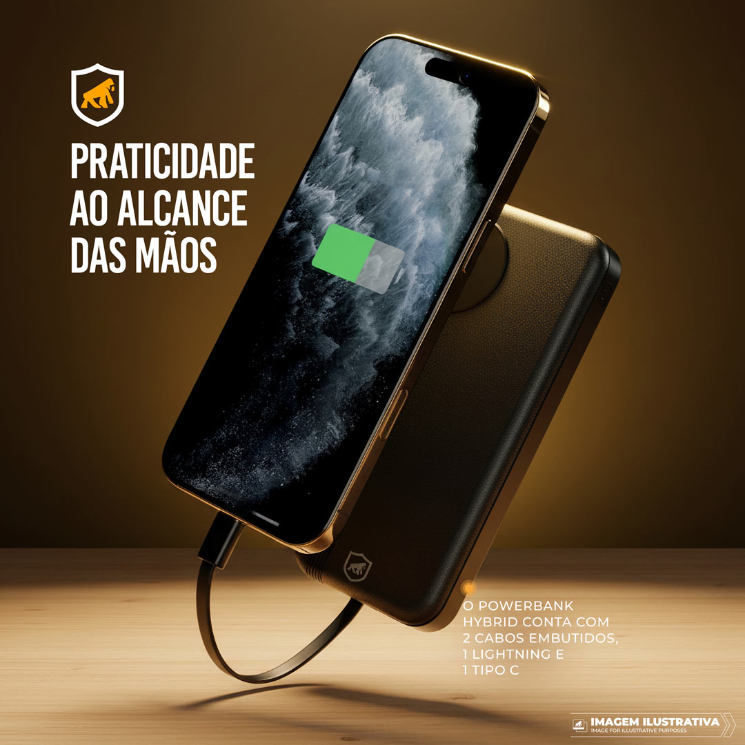 Carregador Portátil Hybrid - 10.000mAh - Gshield - foto 4