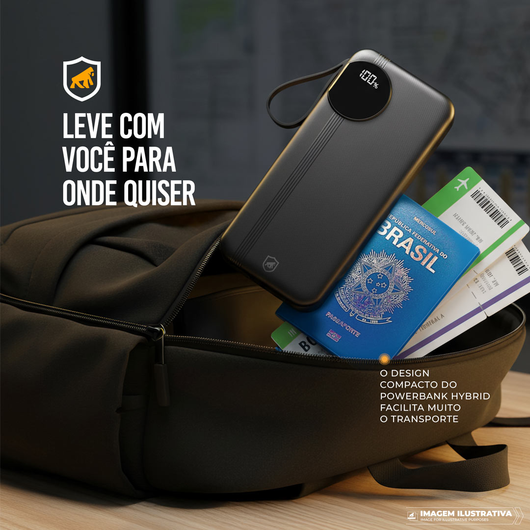 Carregador Portátil Hybrid - 10.000mAh - Gshield - foto 3