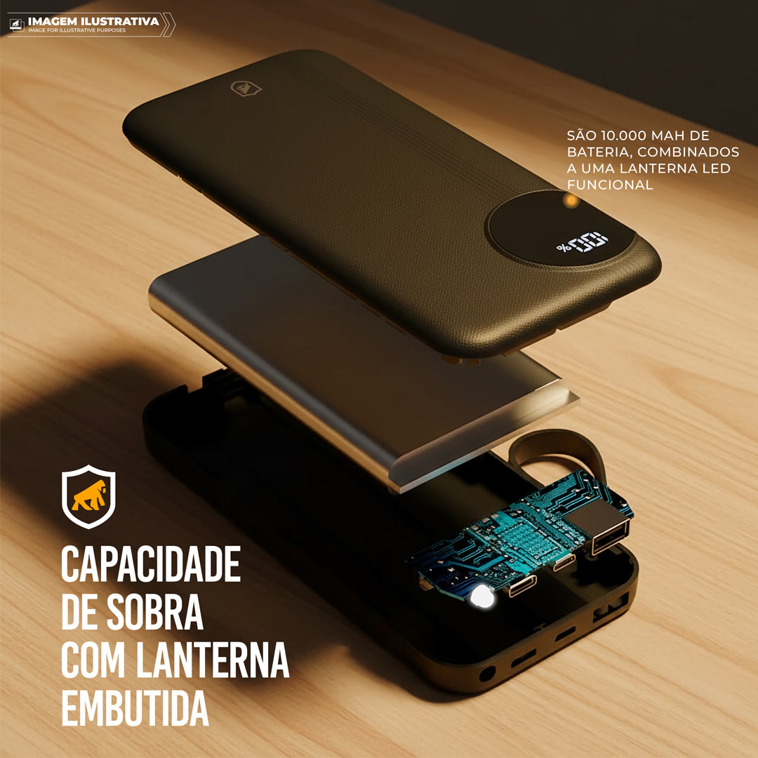 Carregador Portátil Hybrid - 10.000mAh - Gshield - foto 2