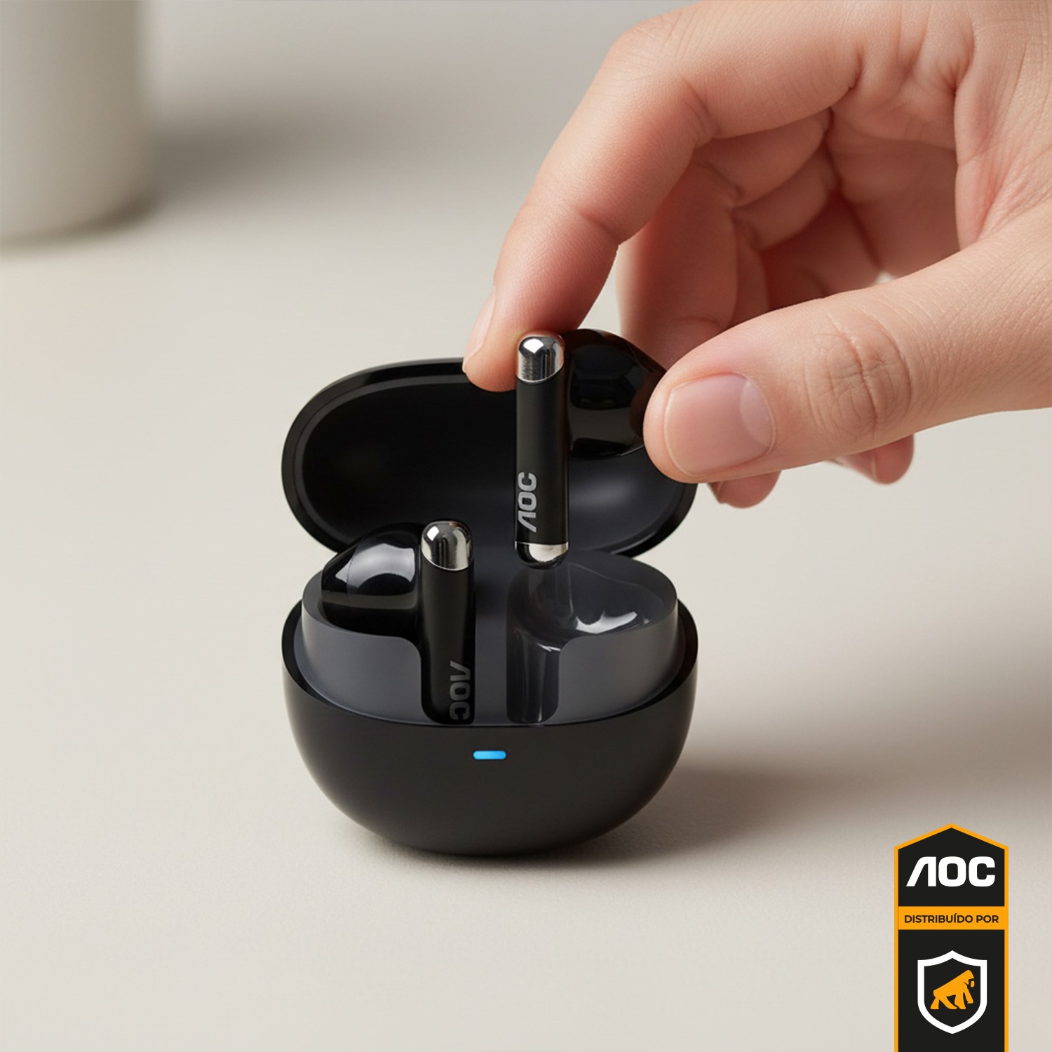 Fone de ouvido Earbuds V5.4 - Preto - AOC - foto 10