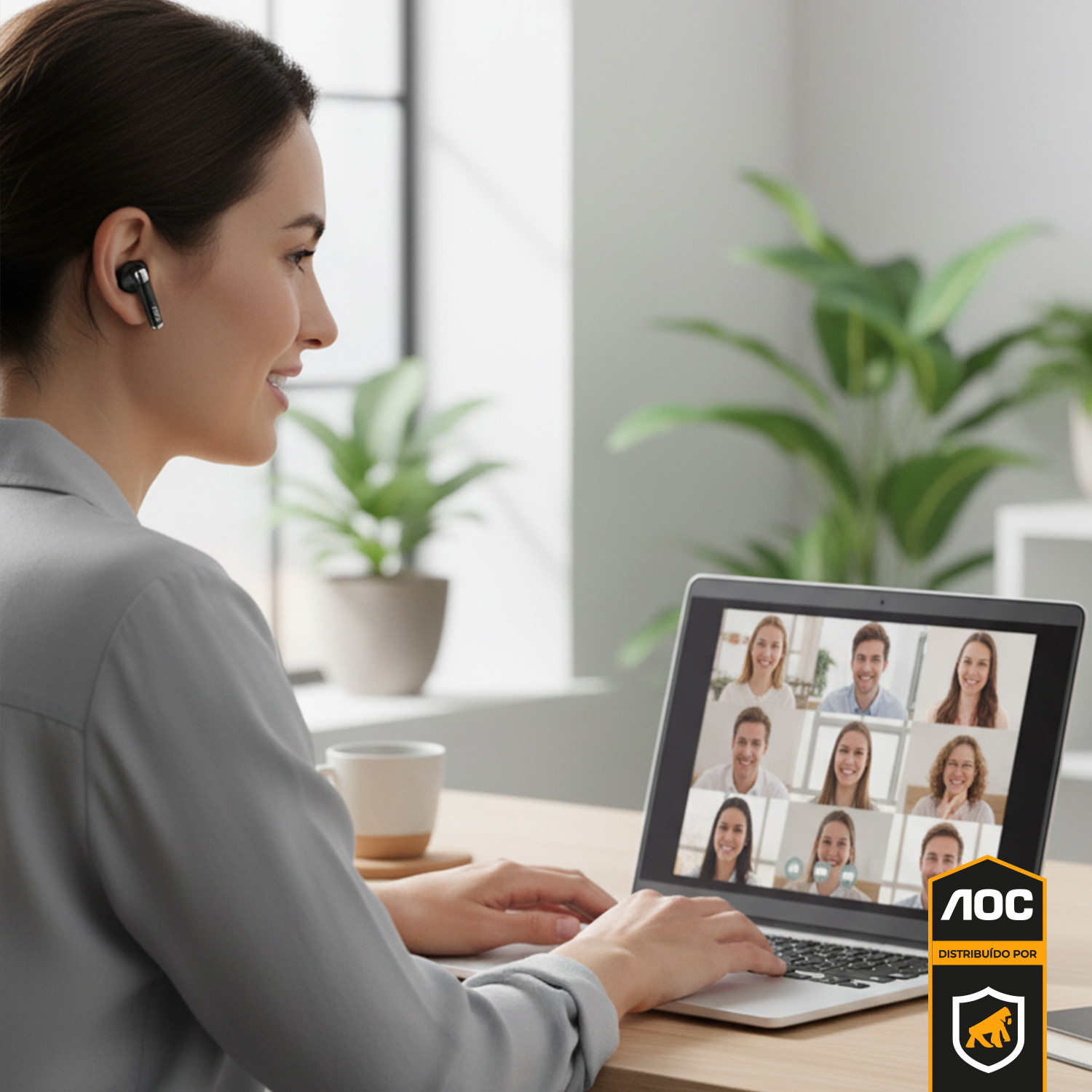 Fone de ouvido Earbuds V5.4 - Preto - AOC - foto 8