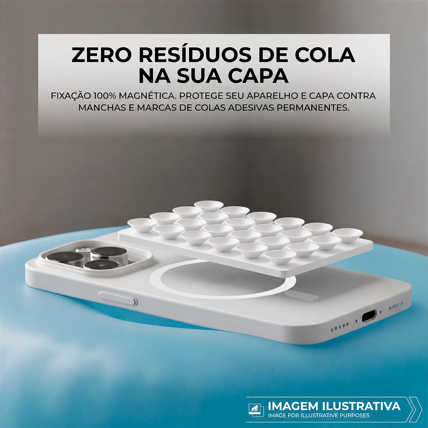 Suporte Ventosa Magnética MagSafe - Branca - Gshield - foto 4