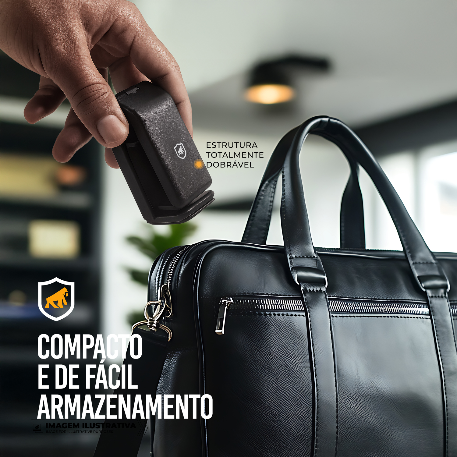 Suporte Articulado para Mesa – Ajuste 90°, Rotação 360°, Dobrável, Antiderrapante e Compatível com Smartphones até 9cm – Hybrid - Gshield - foto 6