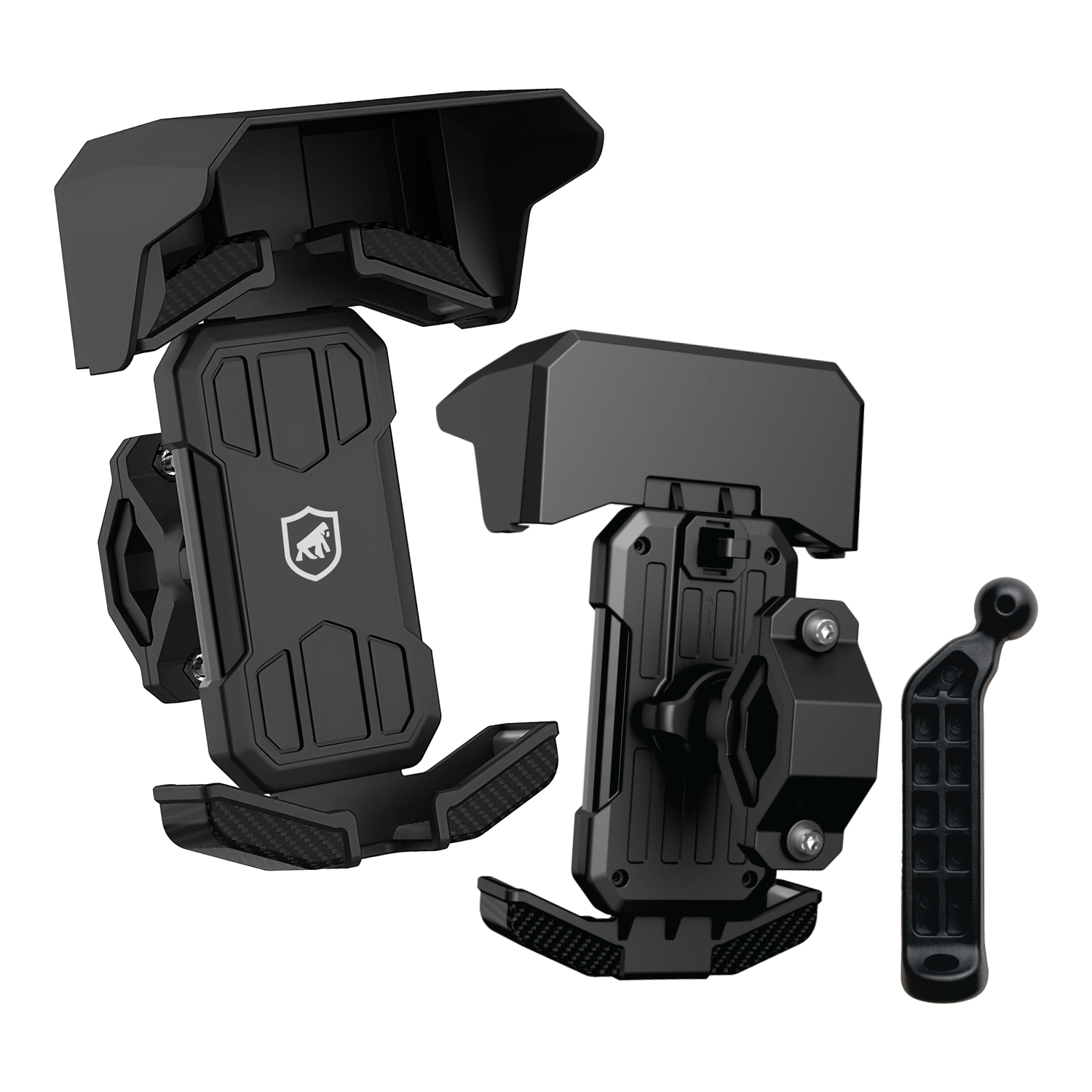 Suporte para Moto, Bicicleta, Bike - Anti-Vibração, À Prova de Choque, Ajuste 360°, Solar Cover, Compatível com Smartphones 4.7” a 7” - Survivor - Gshield - foto 2