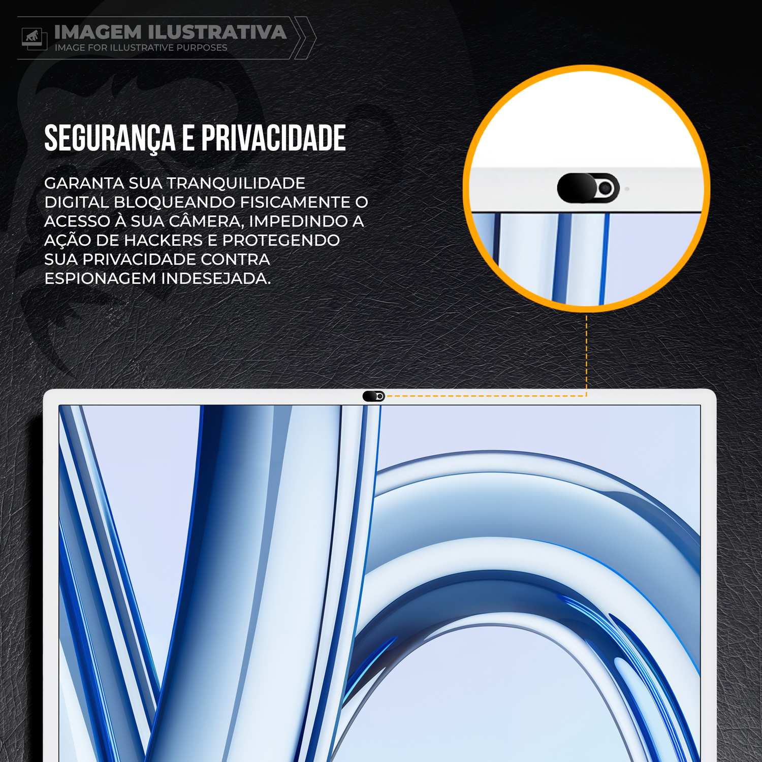 Protetor de Privacidade para Câmera - Ultra Slim 0,7mm, Deslizante e Universal para Notebook, Tablet e Smartphone - Gshield - foto 2