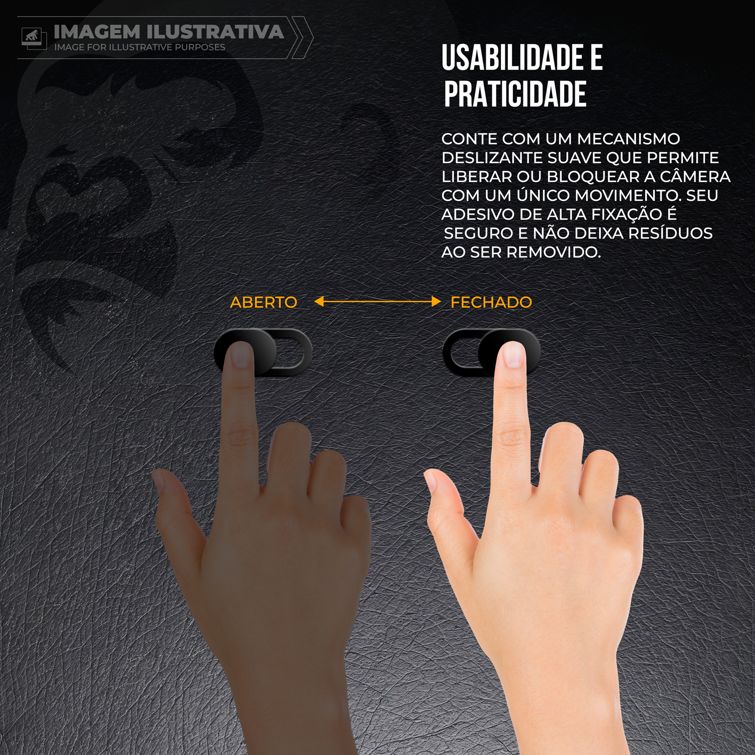 Protetor de Privacidade para Câmera - Ultra Slim 0,7mm, Deslizante e Universal para Notebook, Tablet e Smartphone - Gshield - foto 4