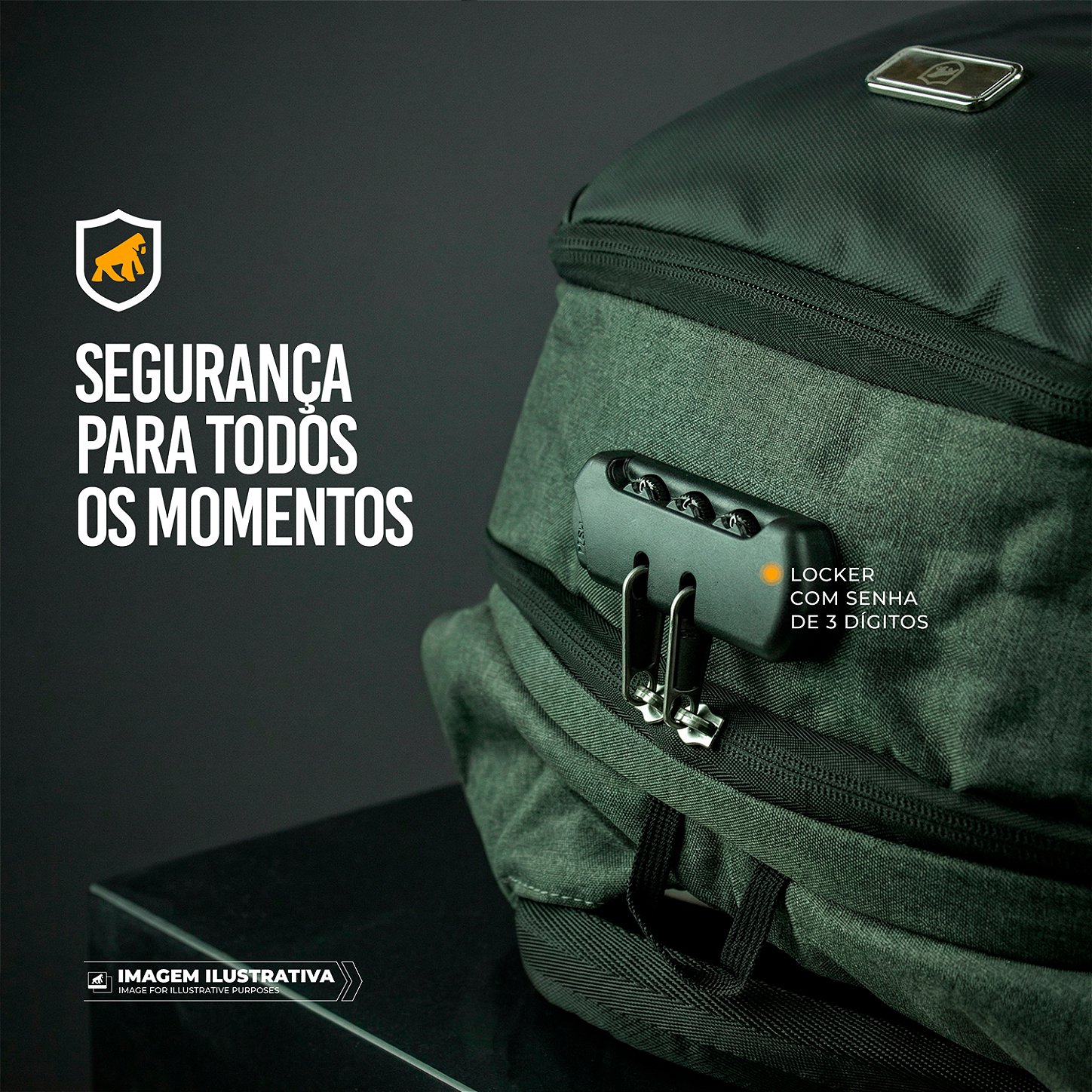 Mochila para notebook Locker com antifurto (Pequenos Defeitos) - Gshield - foto 4