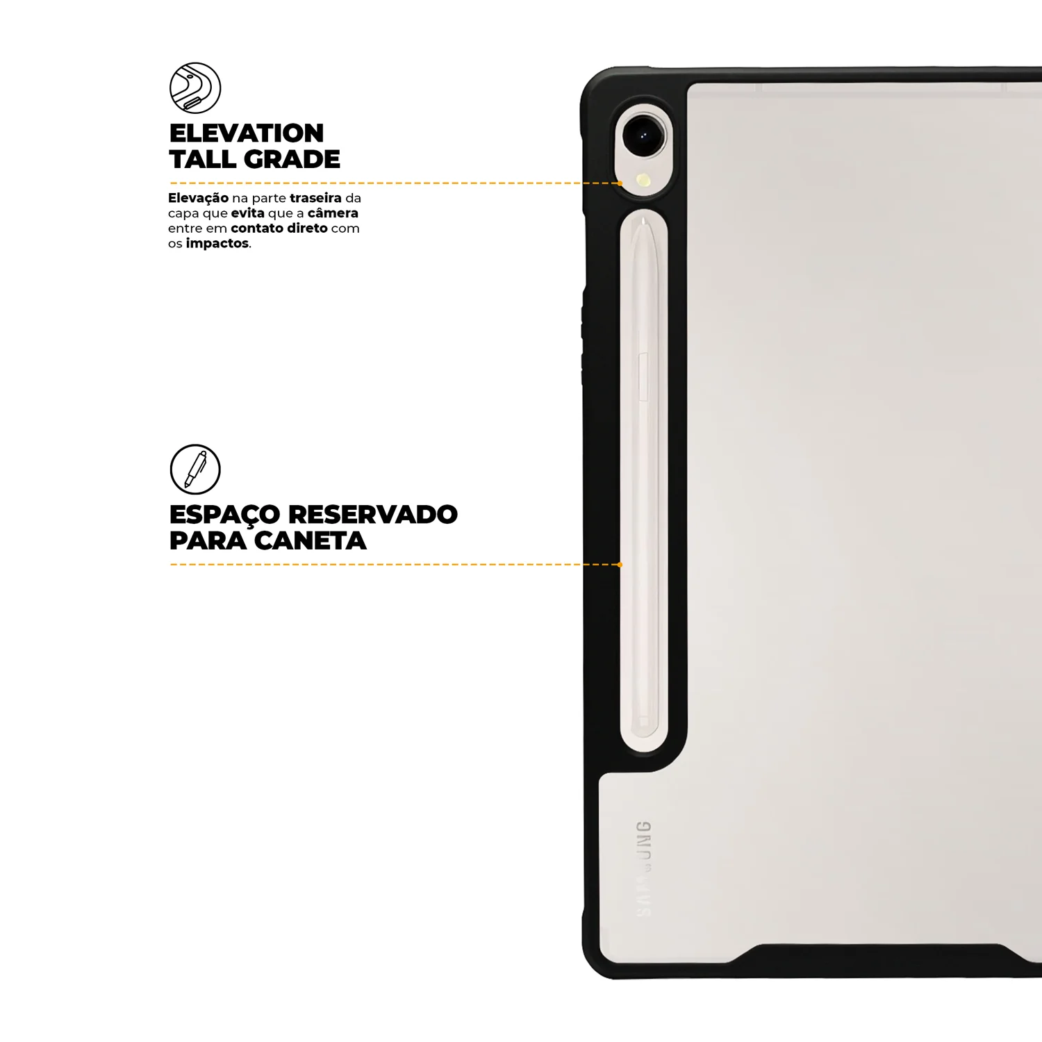 Capa para Samsung Galaxy Tab S10 Plus - Clear Shock - Gshield