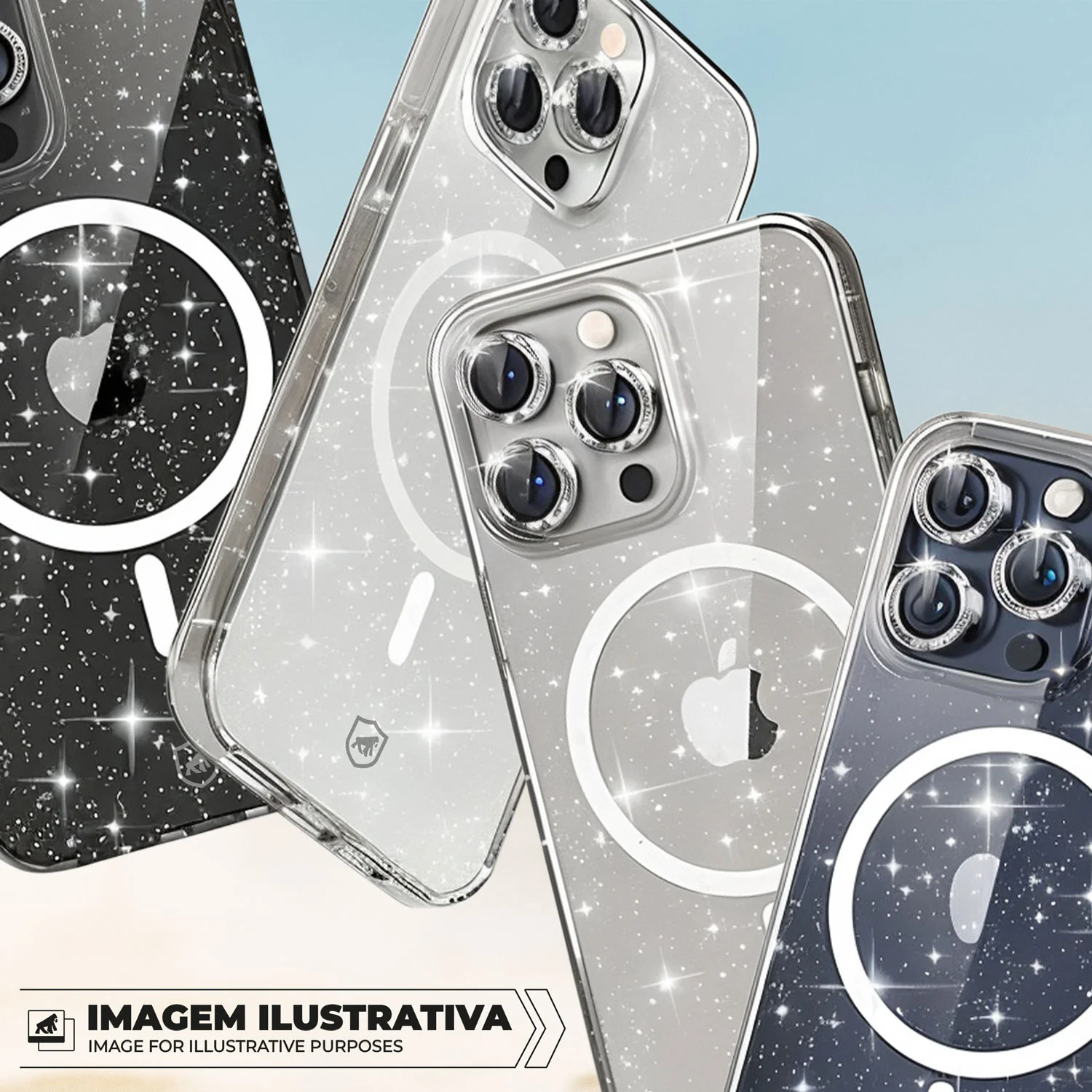 Capa para iPhone 17 - MagSafe Glitter - Gshield
