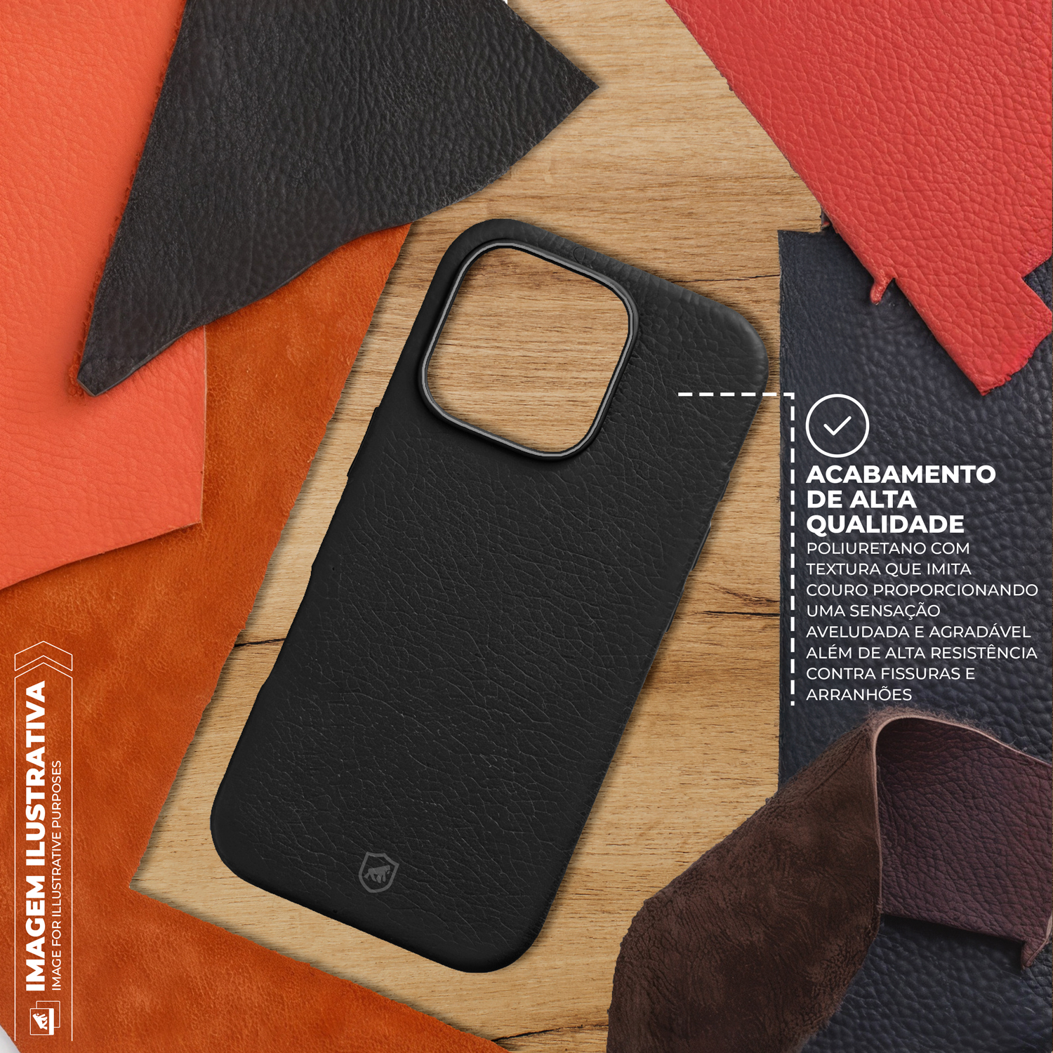 Capa para iPhone Air - Magsafe Tech Couro - Preta - Gshield