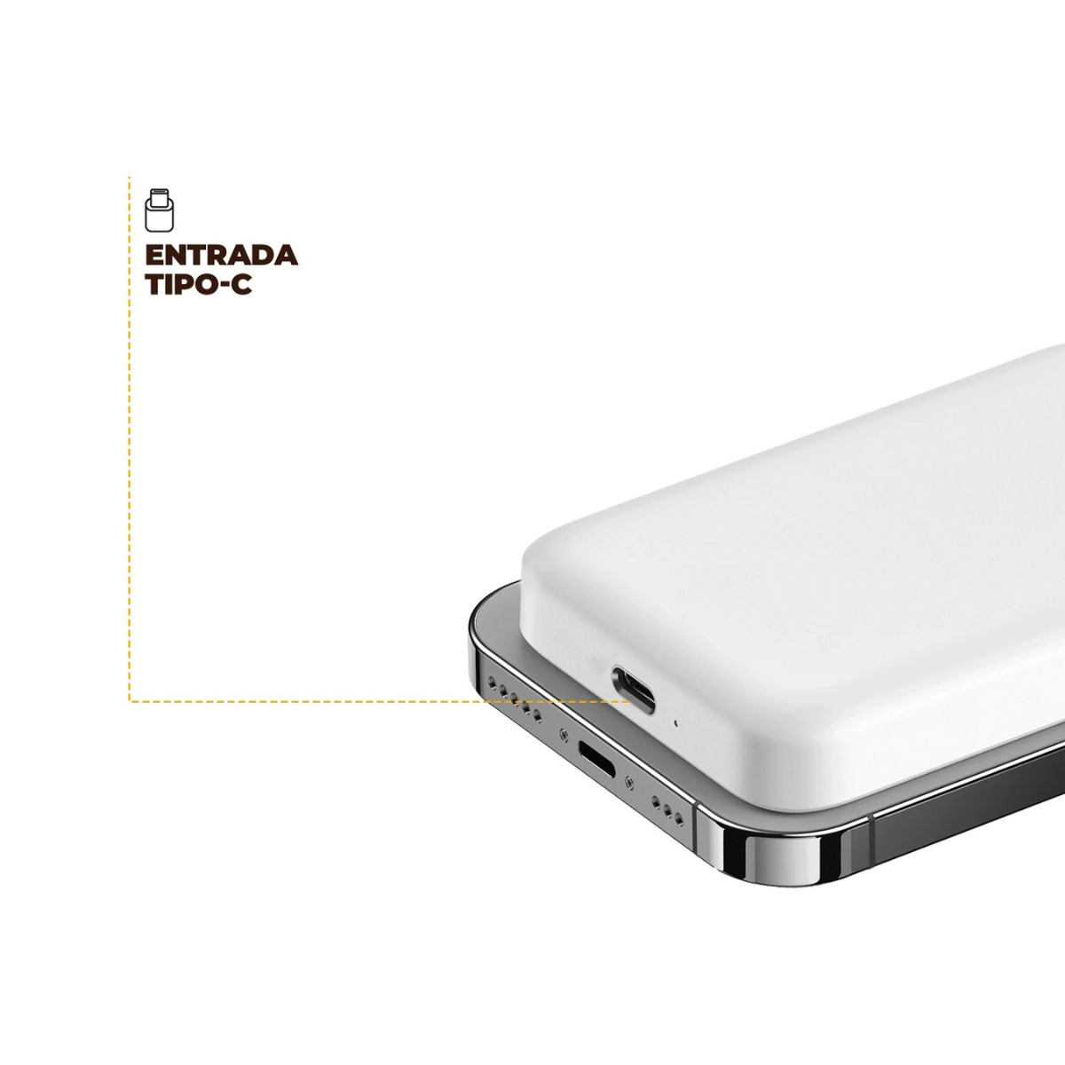 Carregador Portátil Wireless 5.000 mAh - Branco (Reembalado)