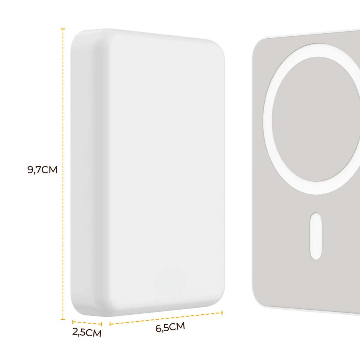 Carregador Portátil Wireless 10.000 mAh - Branco - foto 5