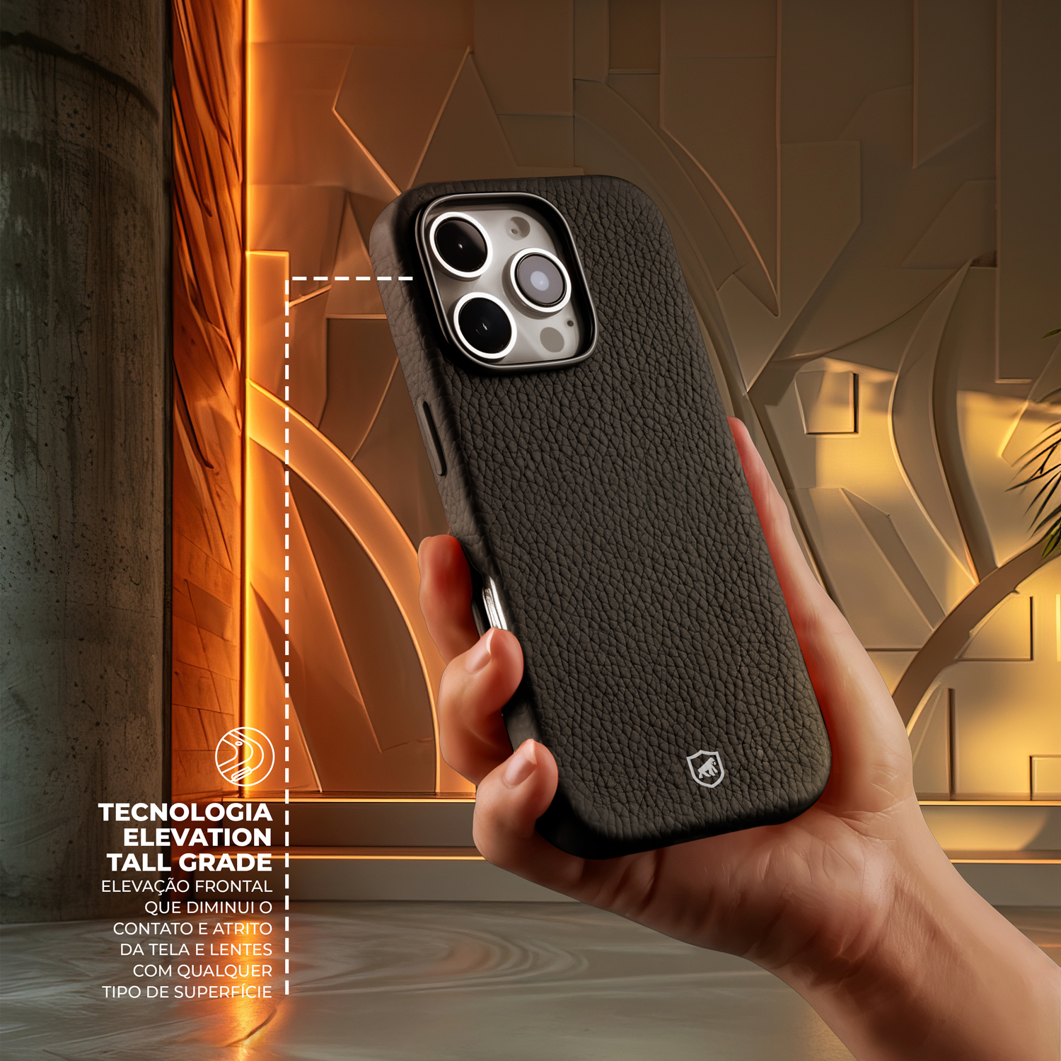 Capa para iPhone 11 - Magsafe Tech Couro - Preta - Gshield - foto 2
