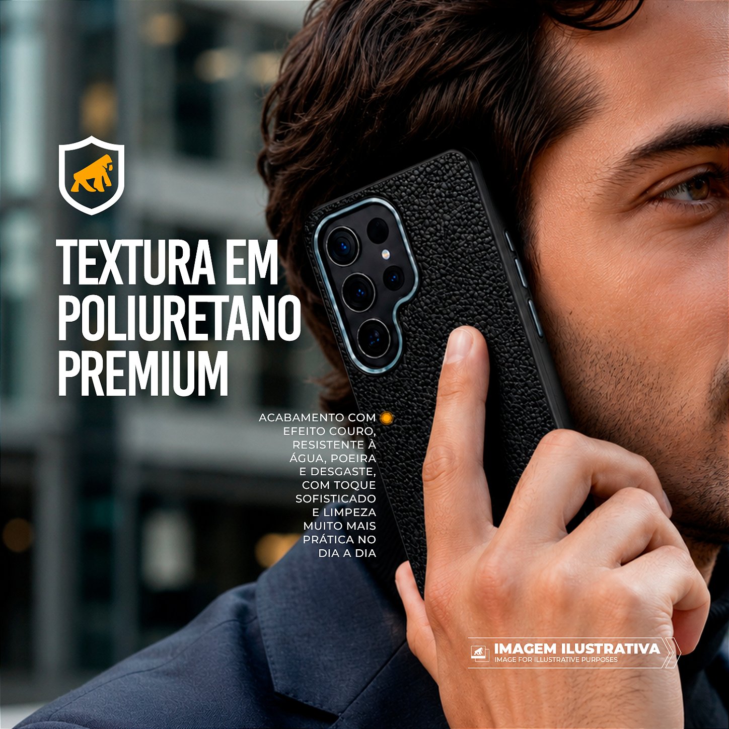 Capa para Samsung Galaxy S25 Ultra - Magsafe Tech Couro - Preta - Gshield
