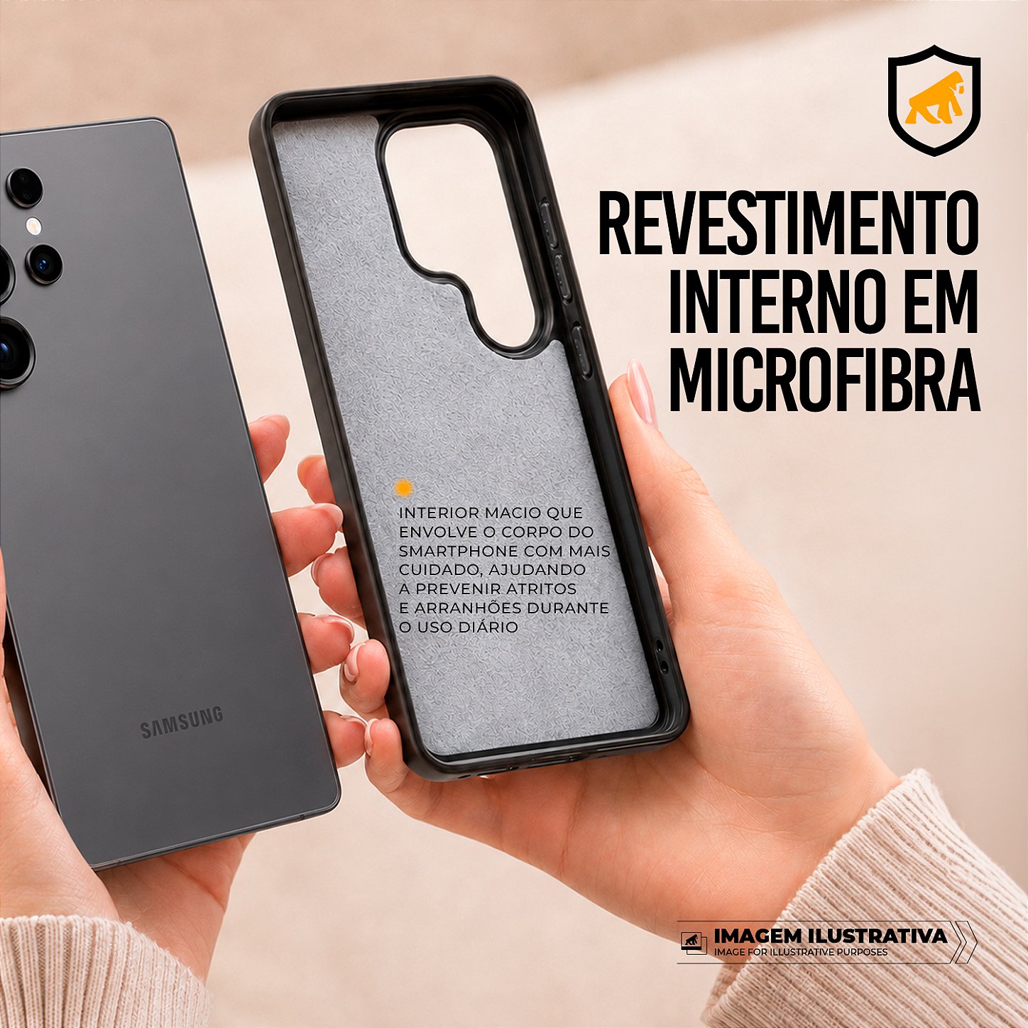 Capa para Samsung Galaxy S25 Ultra - Magsafe Tech Couro - Preta - Gshield