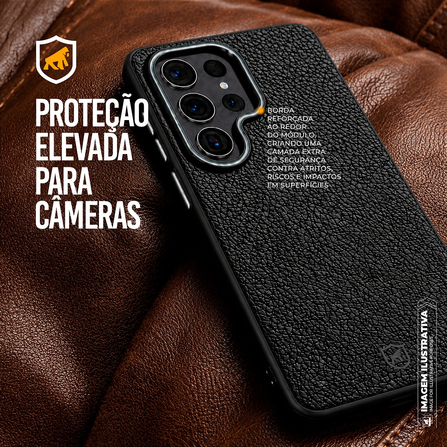 Capa para Samsung Galaxy S25 Ultra - Magsafe Tech Couro - Preta - Gshield
