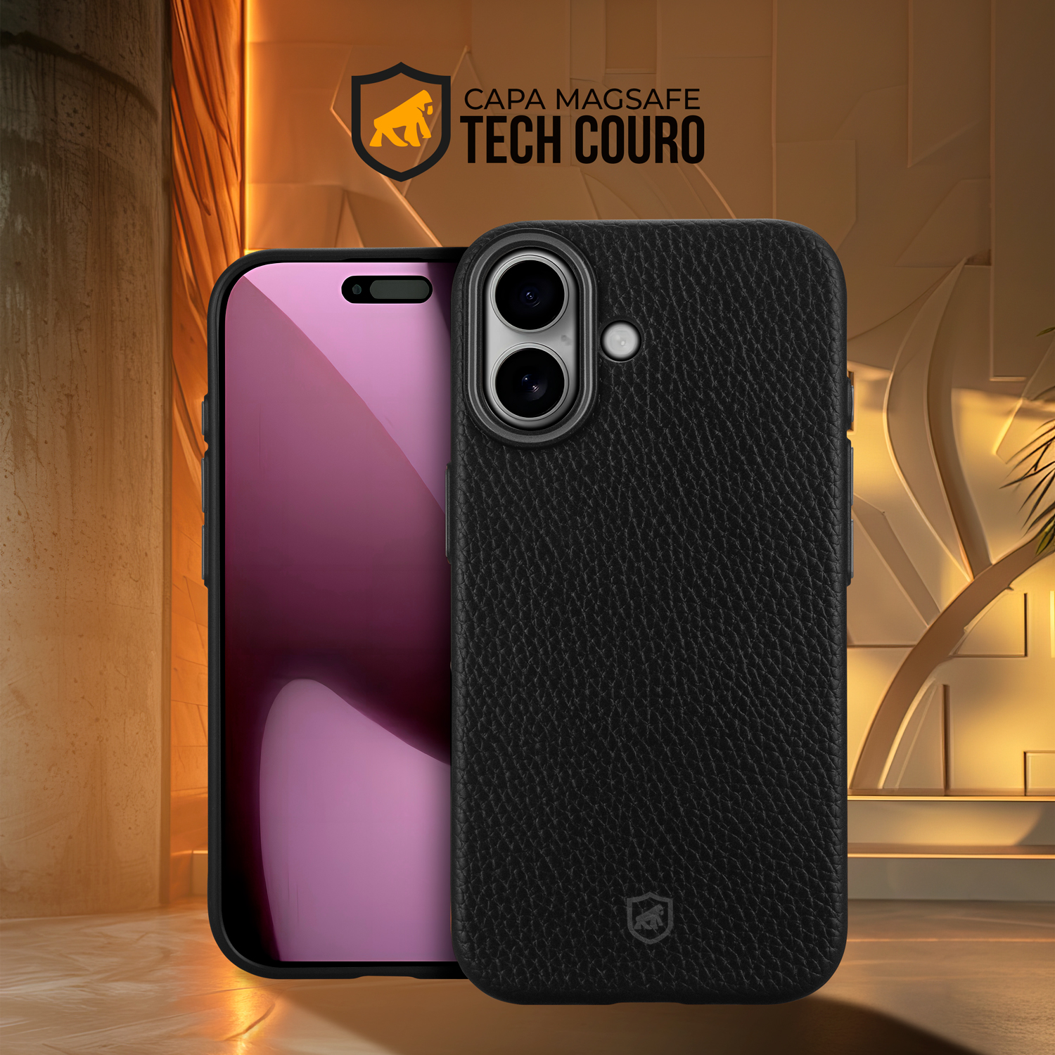 Capa para iPhone 14 Pro Max - Magsafe Tech Couro - Preta - Gshield - foto 3