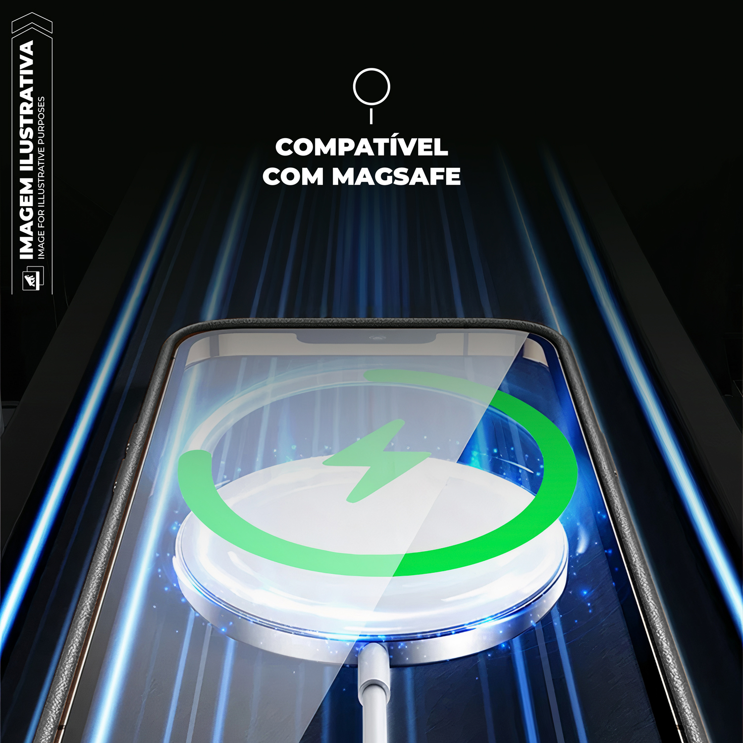 Capa para iPhone 15 Pro Max - Magsafe Tech Couro - Preta - Gshield - foto 2