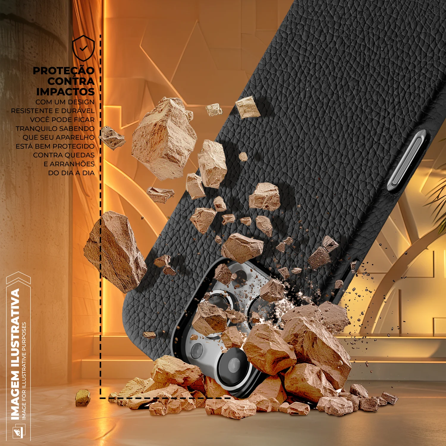 Capa para iPhone 16 Pro Max - Magsafe Tech Couro - Preta - Gshield - foto 5