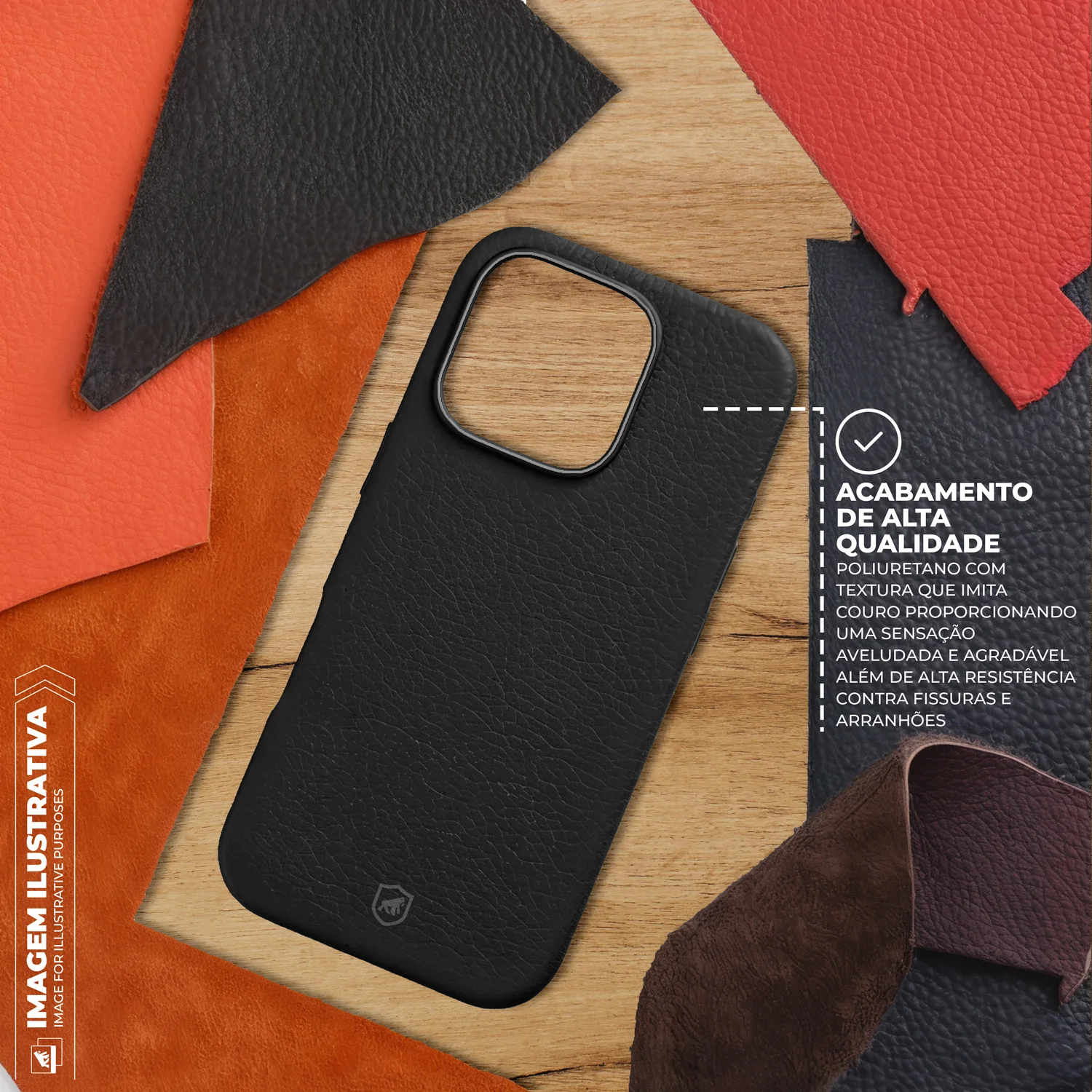 Capa para iPhone 16 Pro Max - Magsafe Tech Couro - Preta - Gshield - foto 2