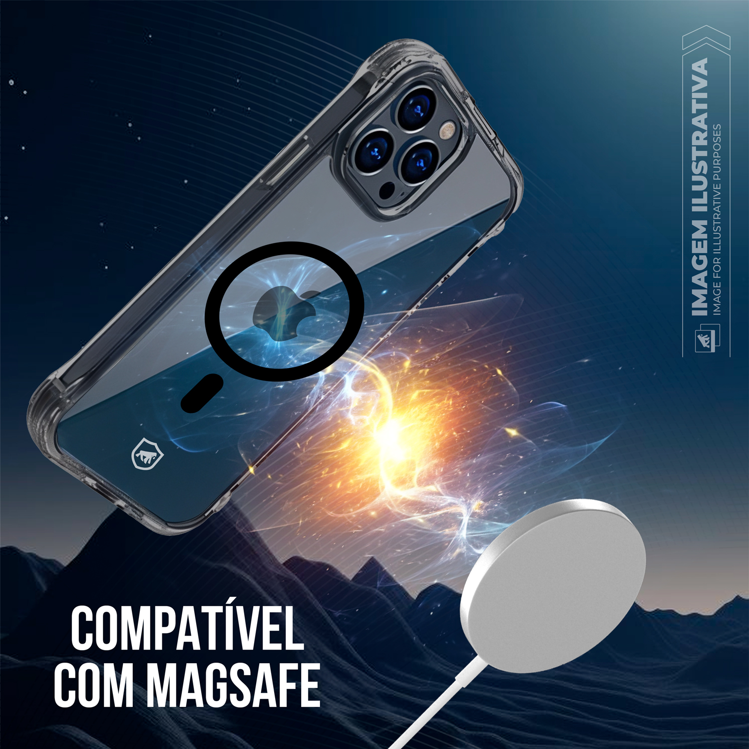 Capa para iPhone 17 Pro Max - Lybrid Magsafe - Preta - Gshield - foto 5