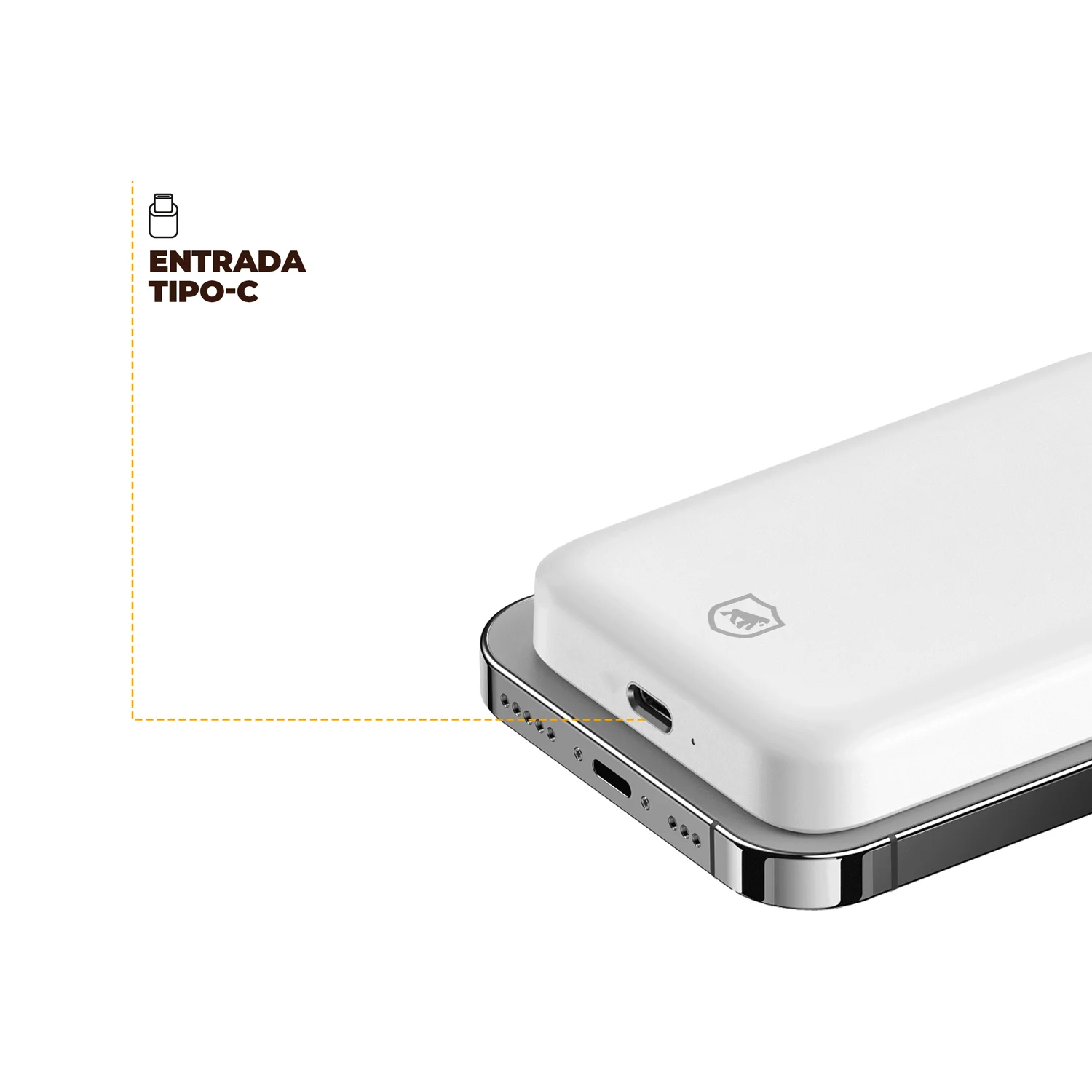 REEMBALADO - Carregador Portátil Wireless MagPower 5.000 mAh - Branco - Gshield