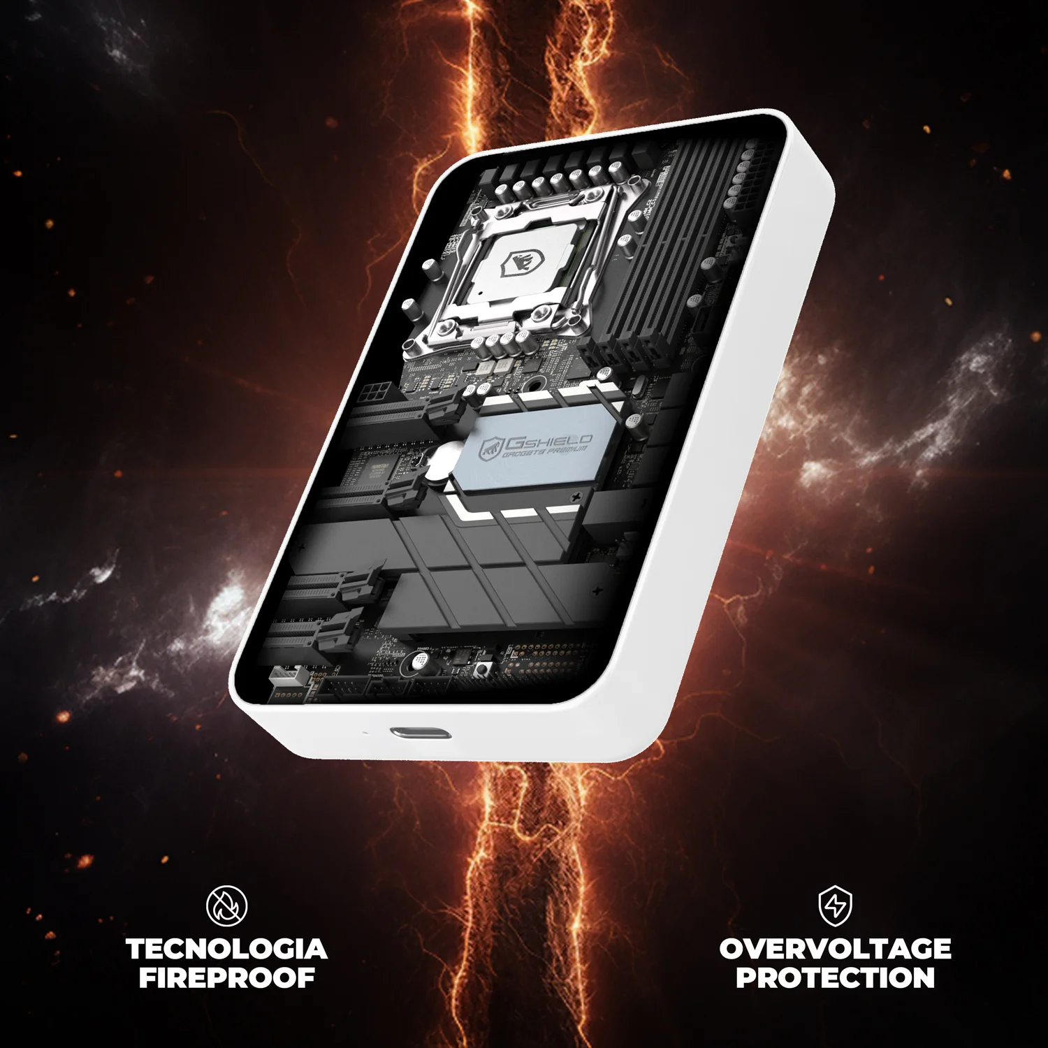 REEMBALADO - Carregador Portátil Wireless MagPower 5.000 mAh - Branco - Gshield