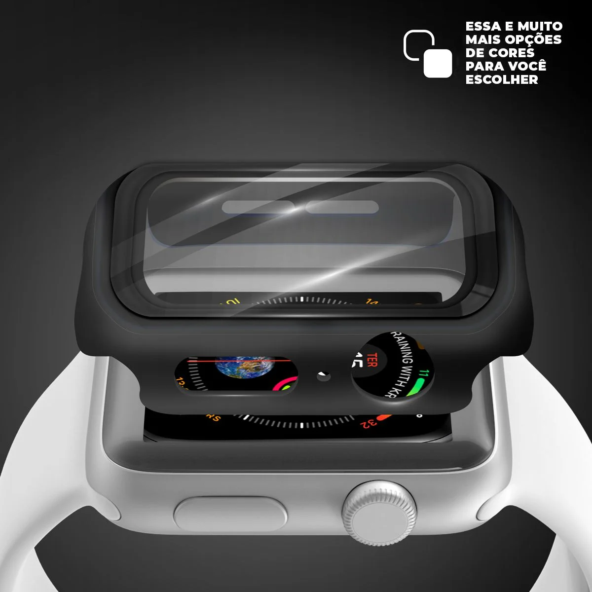 Case para Apple Watch 42MM (Series 10/11) - Armor - acompanha película integrada na case - Preta - Gshield