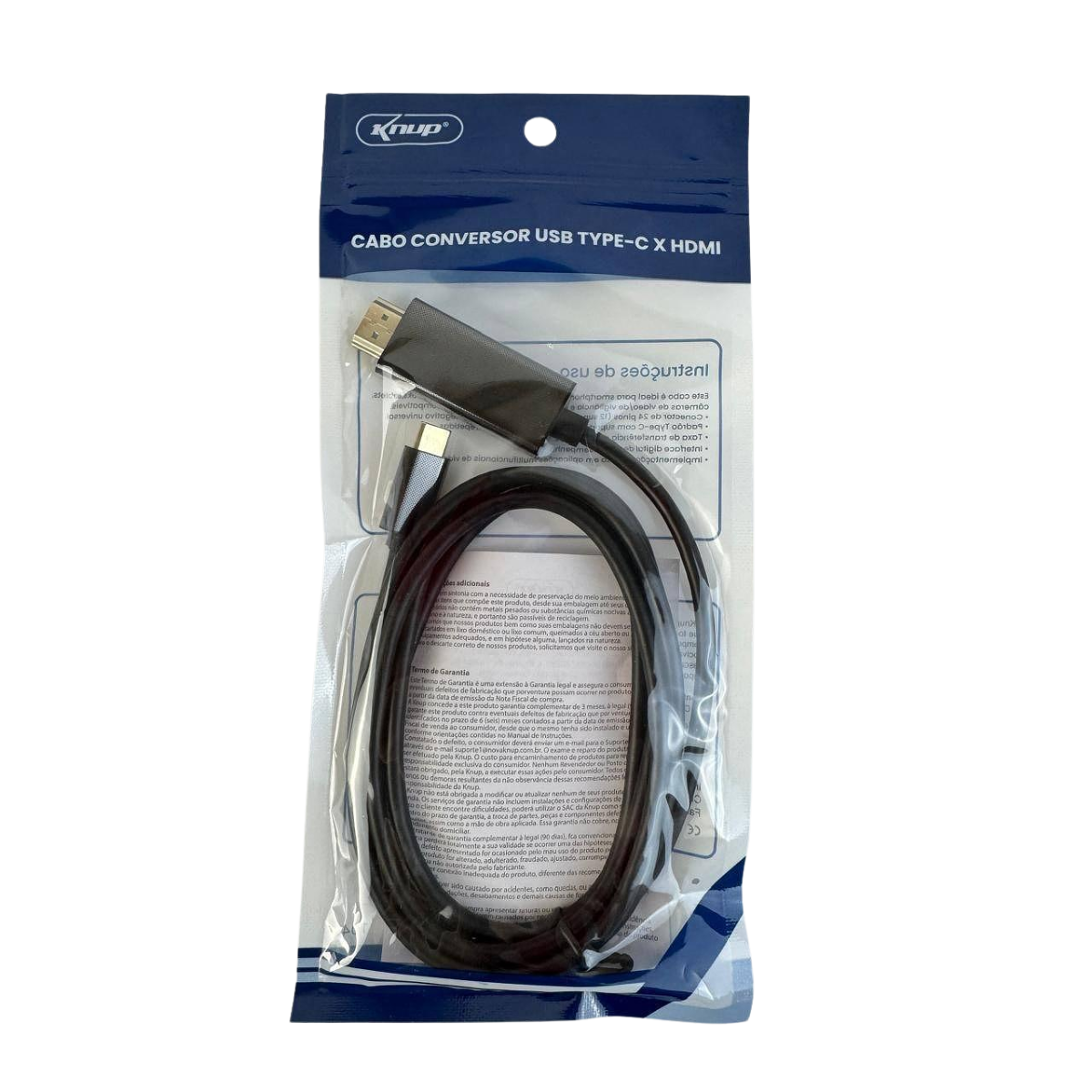 Cabo Conversor HDMI / Tipo C - 1,5M - KNUP - foto 2