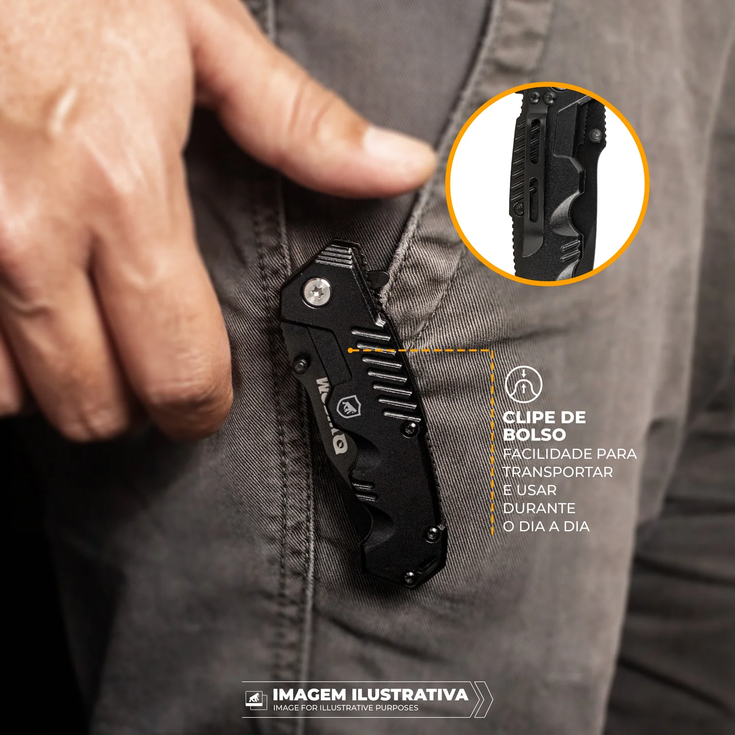 Kit Pro Adventure - Bolsa de Pesca Resistente + Faca Dobrável Tática - Gshield - foto 11