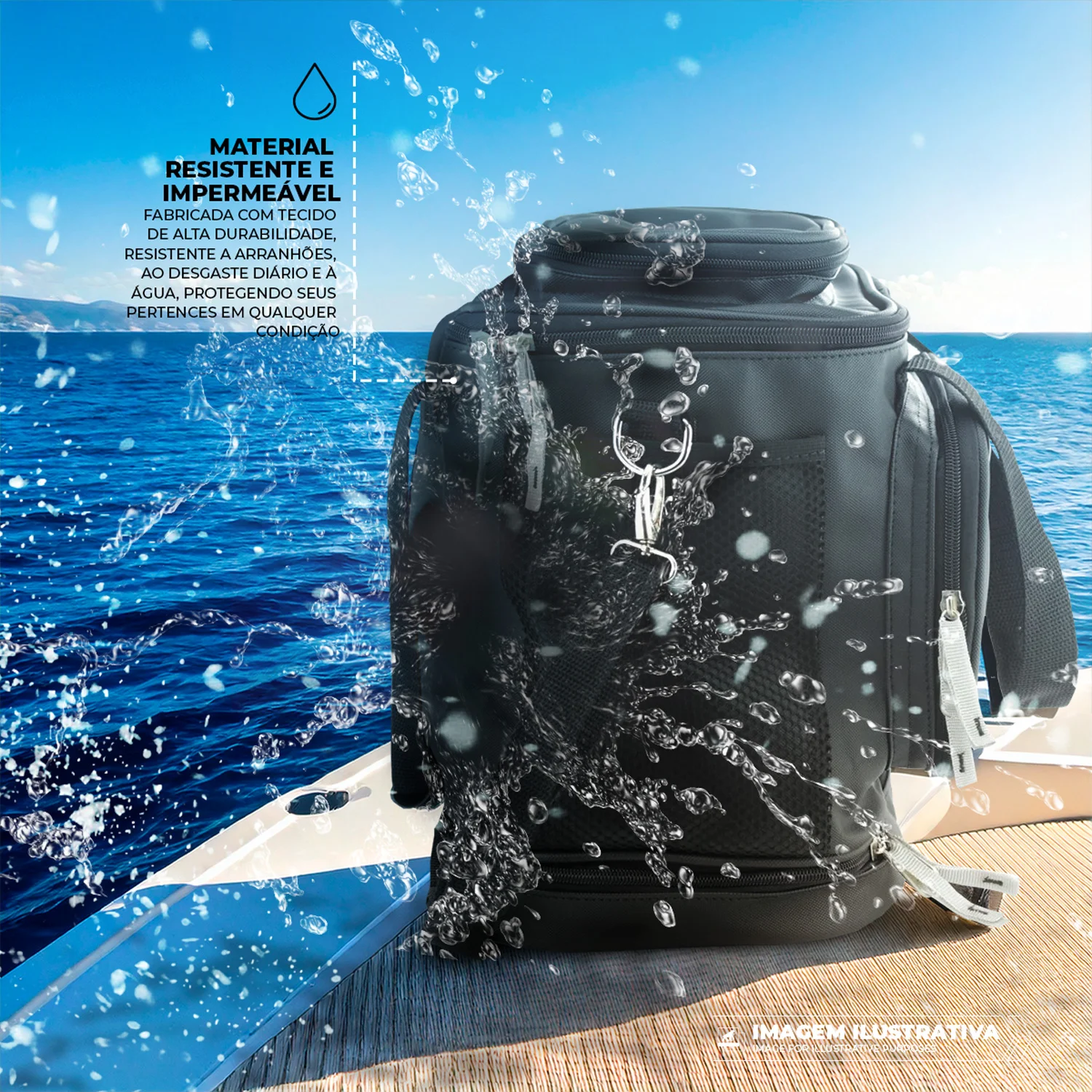 Kit Pro Adventure - Bolsa de Pesca Resistente + Faca Dobrável Tática - Gshield - foto 6