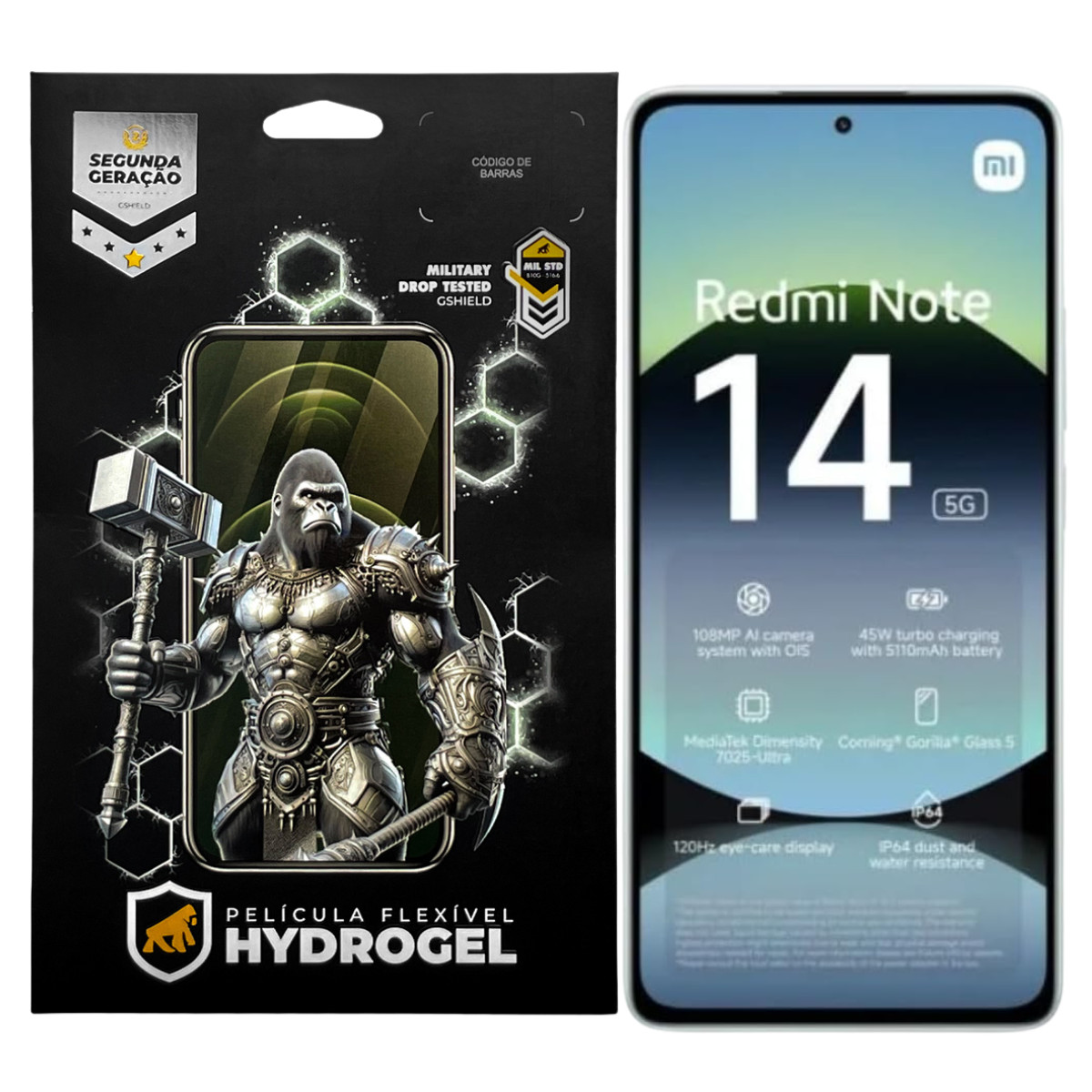 Película para Xiaomi Redmi Note 14 5G - Hydrogel Gamer Fosca - Gshield