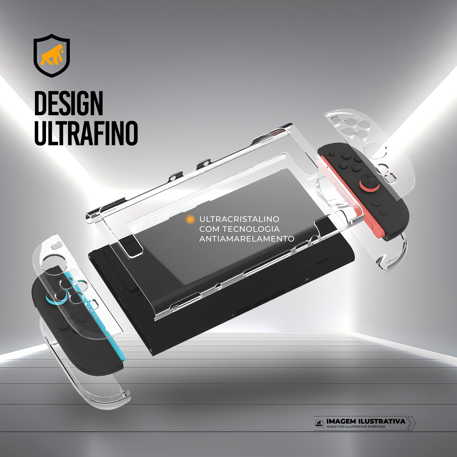 Capa para Nintendo Switch 2 - Crystal Slim - NÃO AMARELA - Gshield