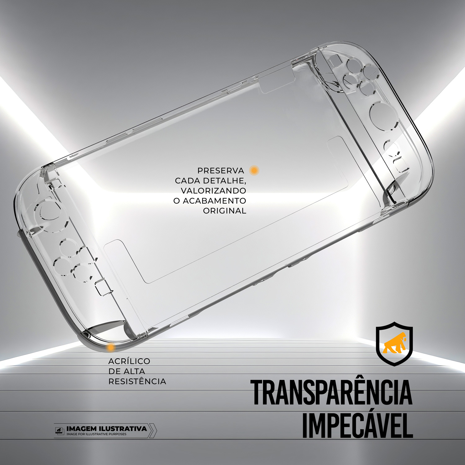 Capa para Nintendo Switch 2 - Crystal Slim - NÃO AMARELA - Gshield