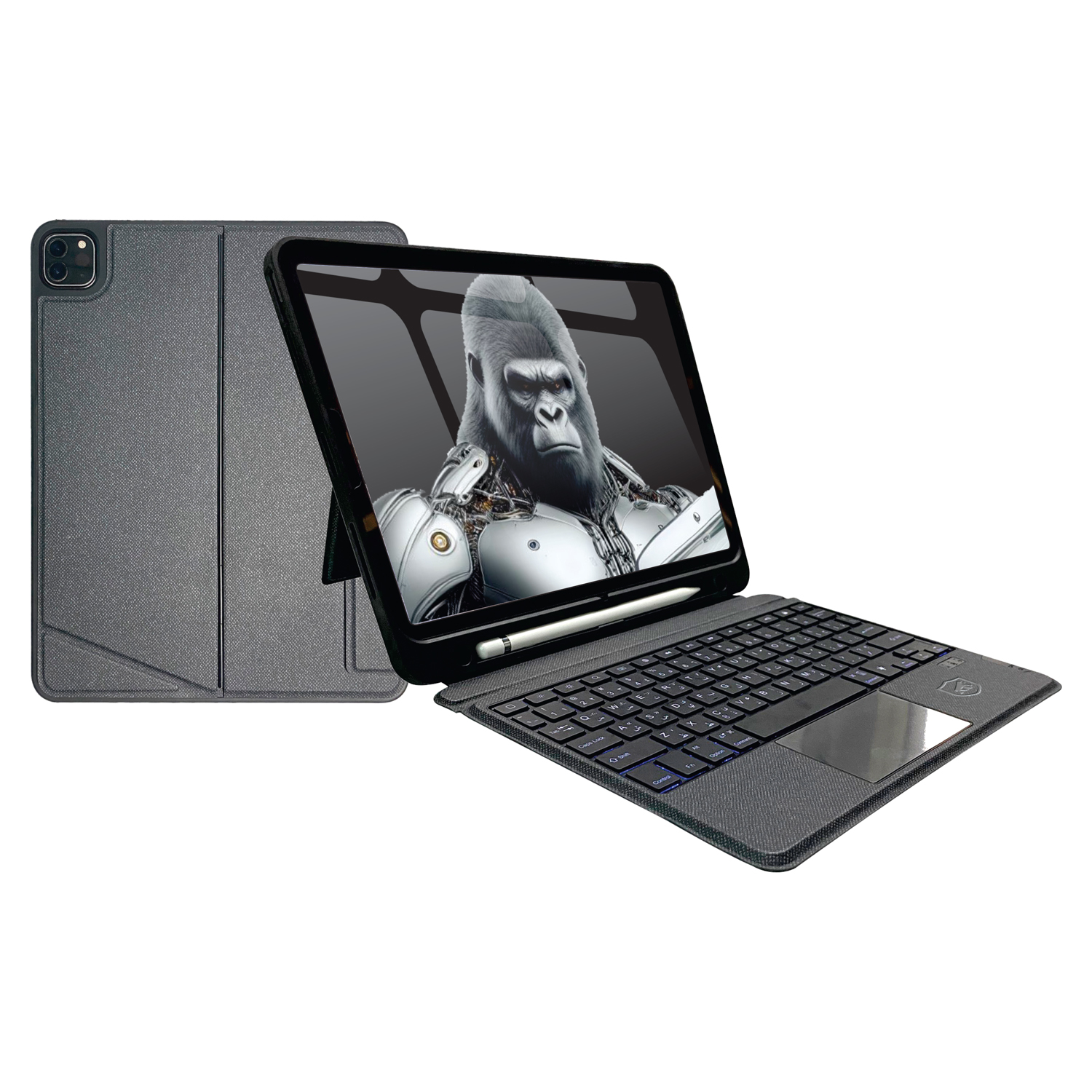 Capa para iPad de 10.9" e 11" com Teclado Bluetooth, Touchpad, ABNT2, Suporte para Caneta e Kickstand - Hybrid - Gshield
