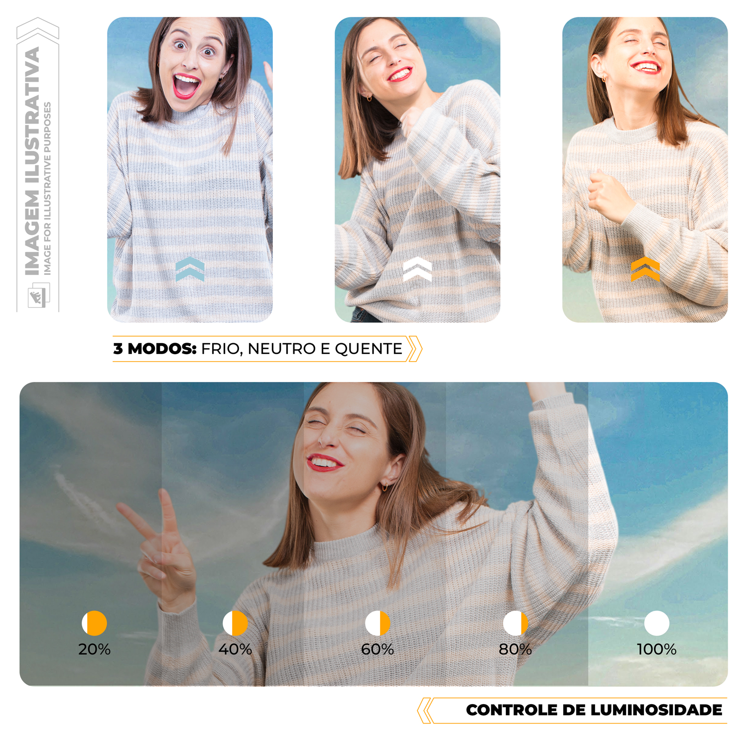 Ring Light Portátil com MagSafe - LED para Selfie, Vídeos e Chamadas, 3 Modos de Luz, Recarregável USB-C - Hybrid - Gshield
