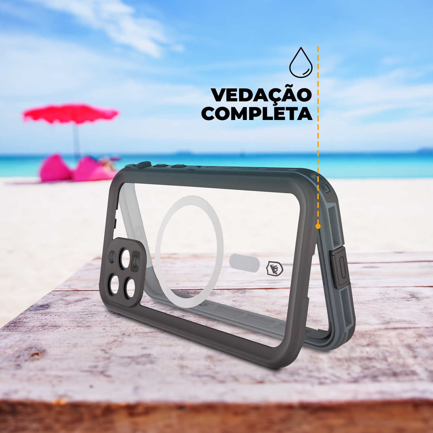Capa à Prova d'água Nautical MagSafe para Samsung Galaxy S25 FE - Transparente - Gshield