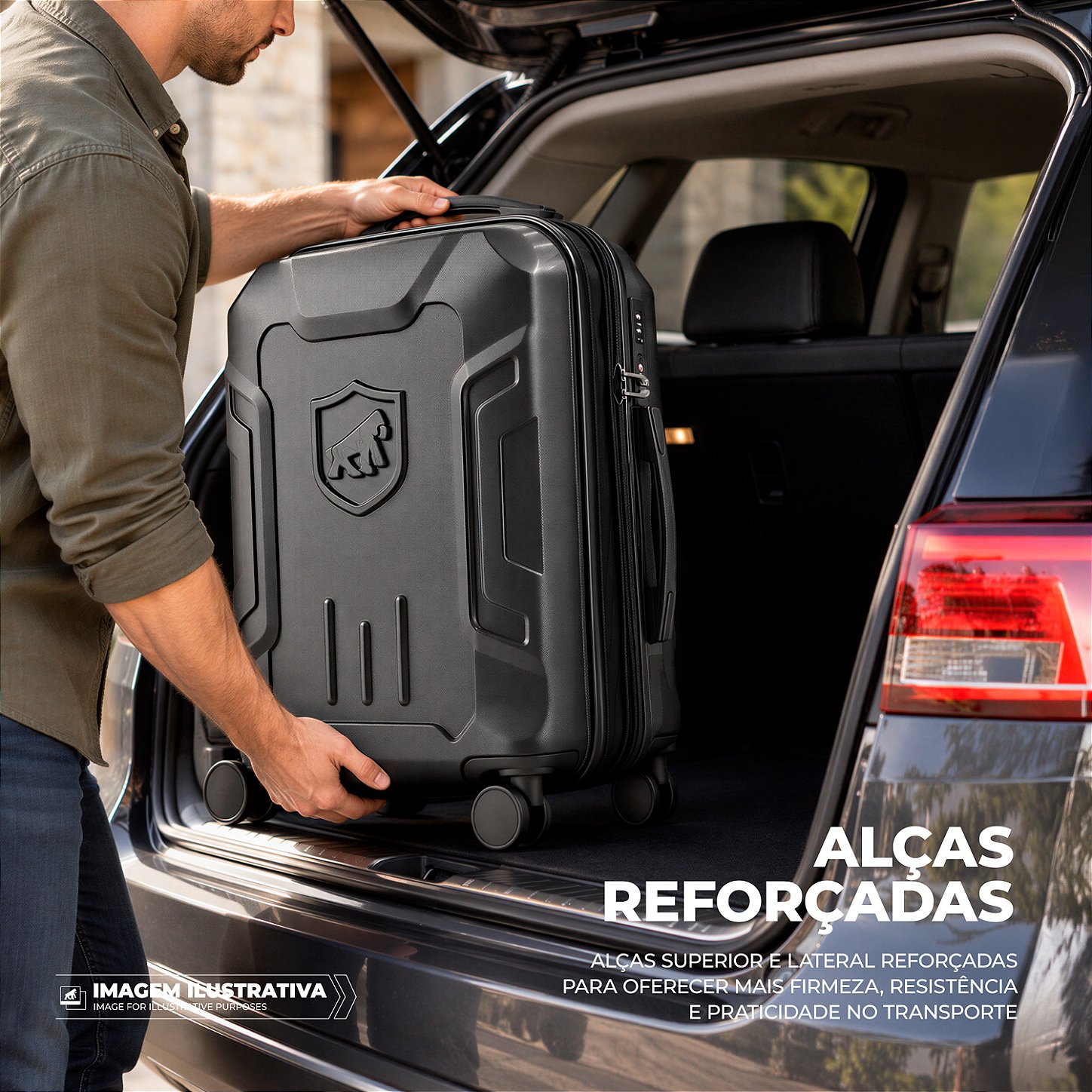 Mala de Viagem Média 24" Expansível 84L com Sistema de Sucção a Vácuo Integrado, Mini Bomba Automática, Alça Ajustável e Cadeado Padrão TSA - Survivor - Gshield - foto 6