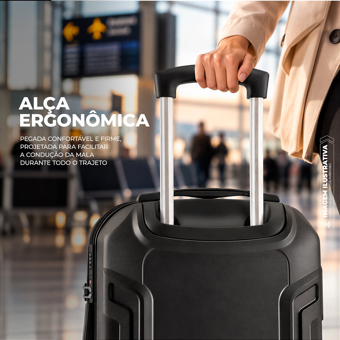 Mala de Viagem Média 24" Expansível 84L com Sistema de Sucção a Vácuo Integrado, Mini Bomba Automática, Alça Ajustável e Cadeado Padrão TSA - Survivor - Gshield - foto 4