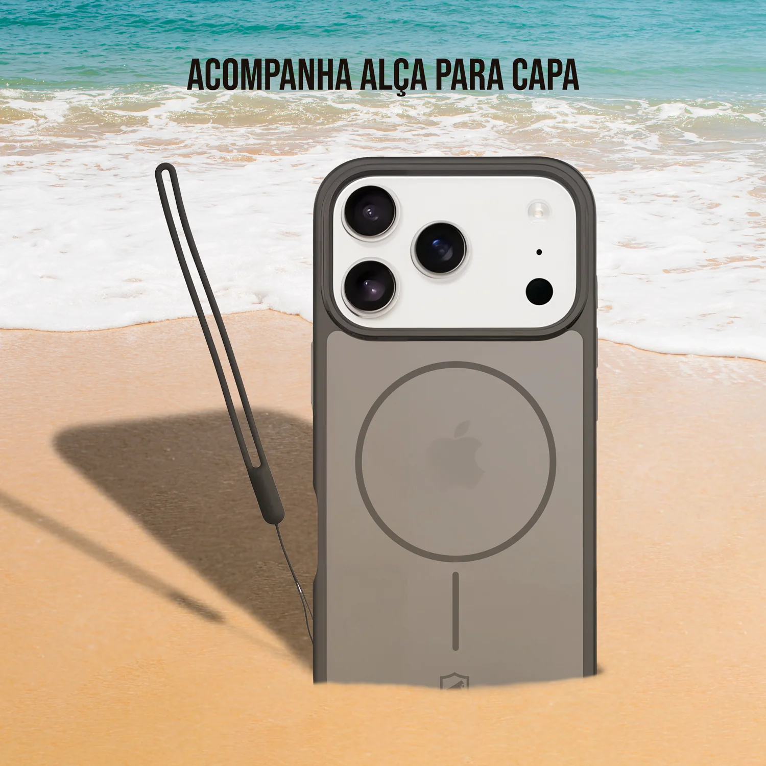 Capa Magsafe Wave Fumê - Preta - Gshield
