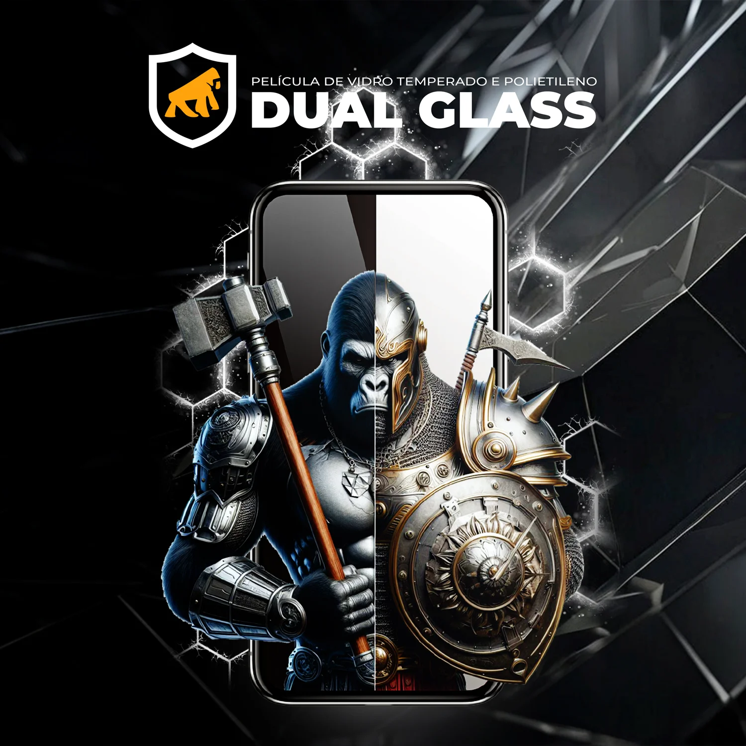 Película para iPhone 17 - Dual Glass Preta - Gshield