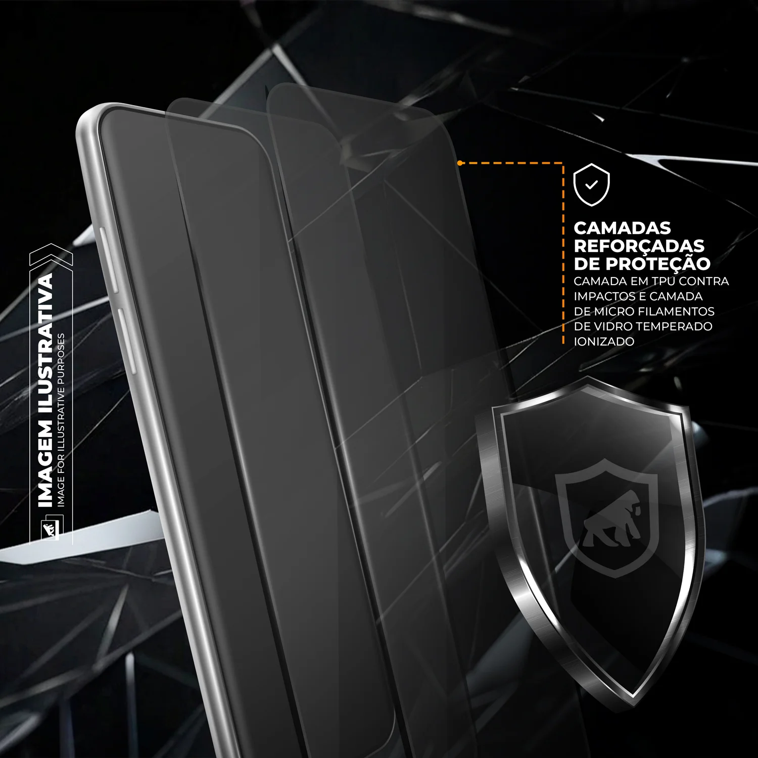 Película para iPhone 17 - Dual Glass Preta - Gshield