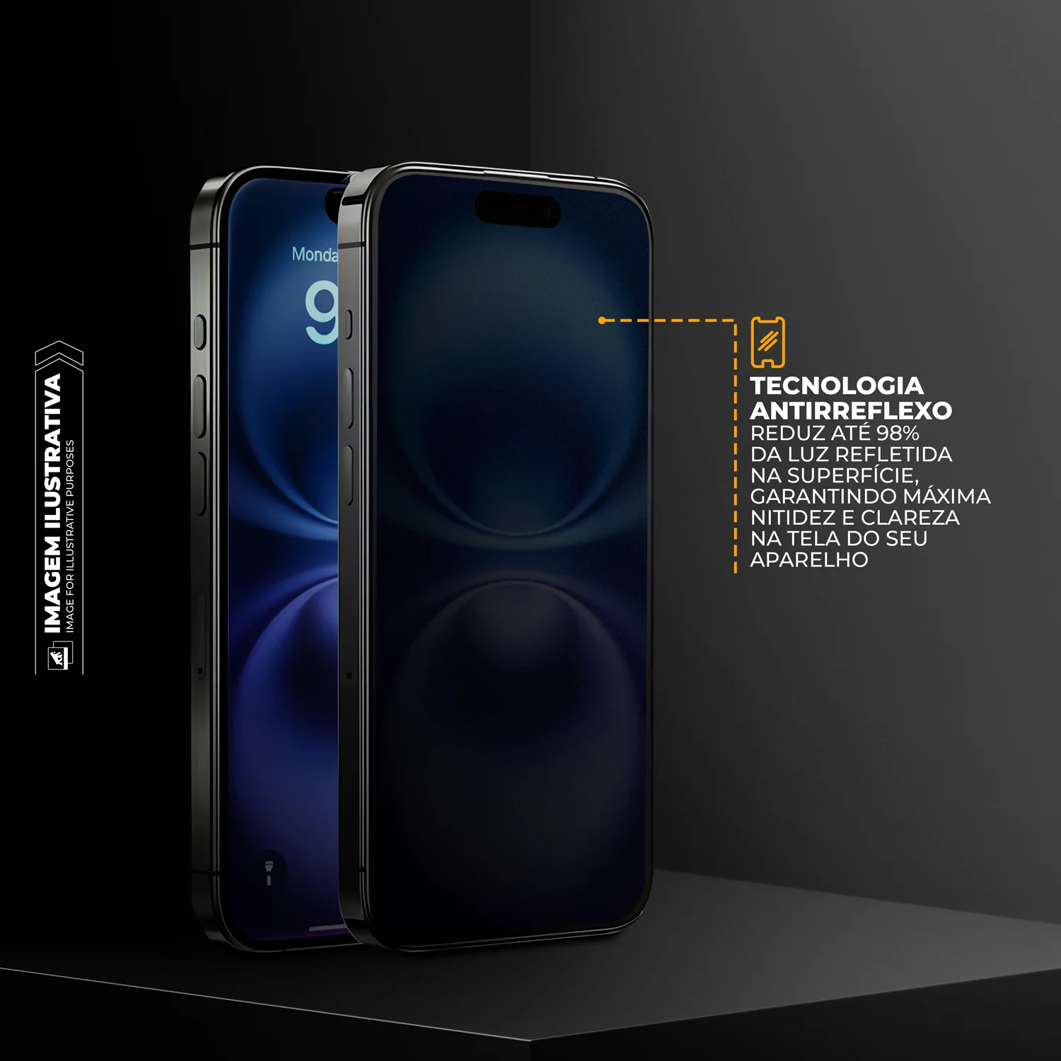 Película para iPhone 17 Pro - Fosca Antirreflexo com Aplicador - Survivor - Gshield