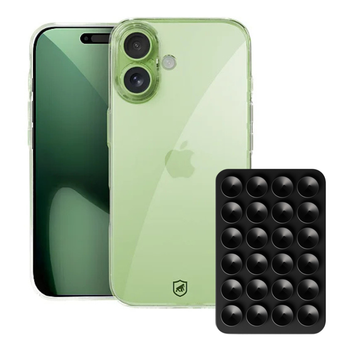 Kit Capa Crystal Slim para iPhone 17 +  Ventosa - Preto - Gshield