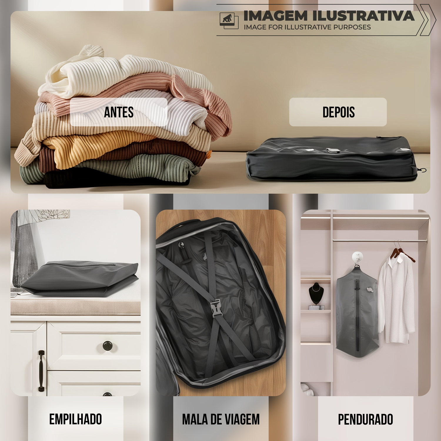Kit de Viagem: Saco à Vácuo à Prova d’Água + Máquina de Sucção Turbo Vac - Gshield - foto 8