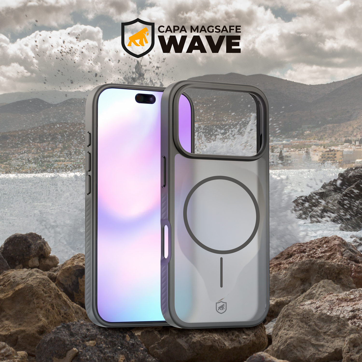 Capa para Samsung Galaxy A17 - Magsafe Wave Fumê - Preta - Gshield