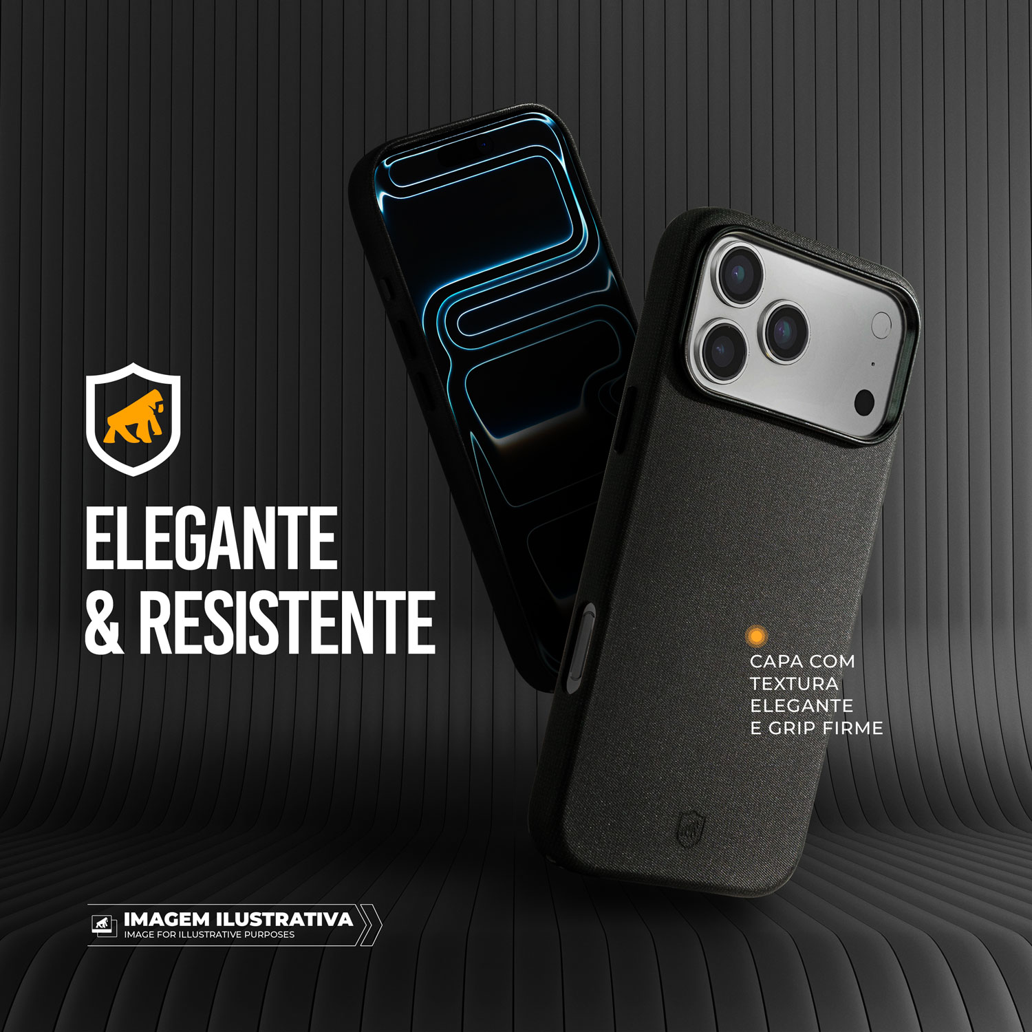 Capa para iPhone 17 Pro Max - Tech Woven - Preta - Gshield - foto 6