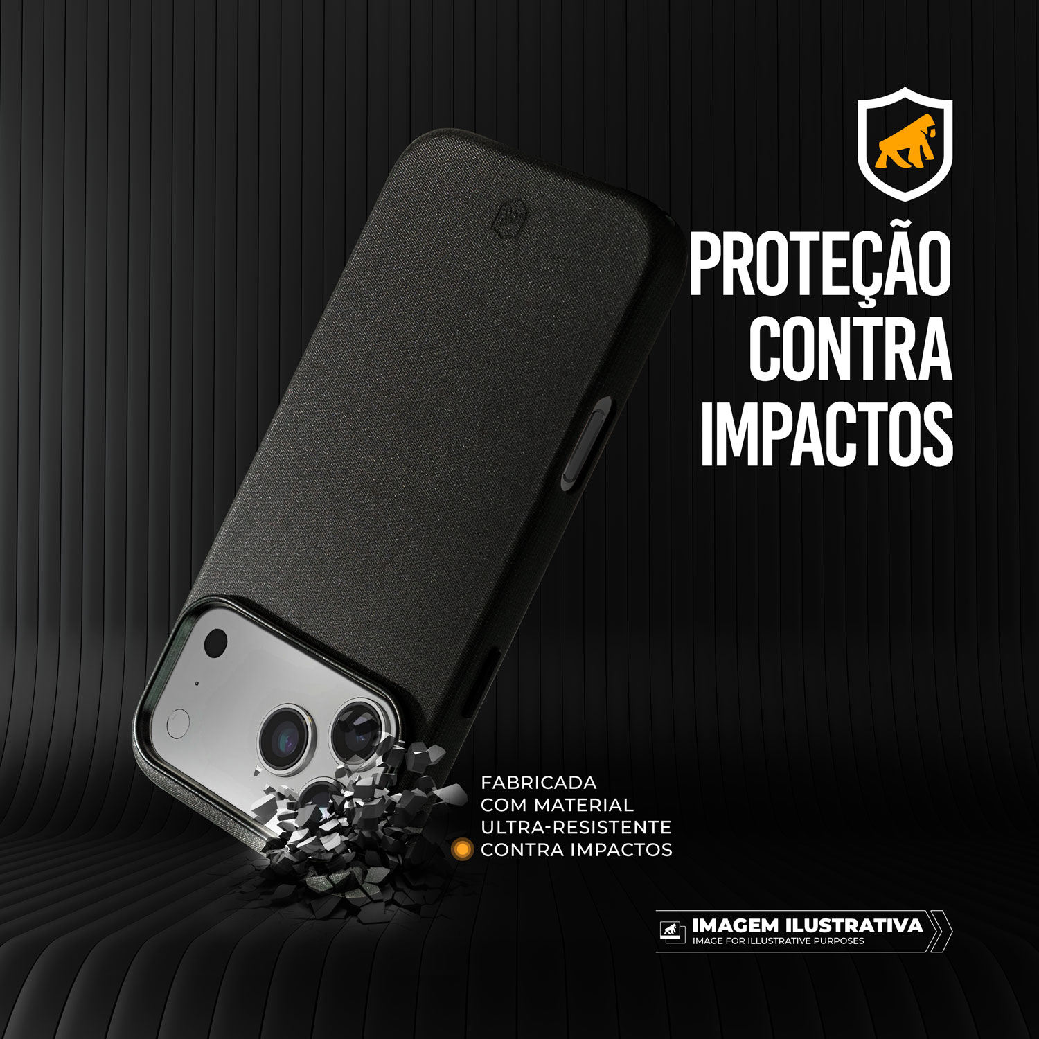 Capa para iPhone Air - Tech Woven - Preta - Gshield - foto 2