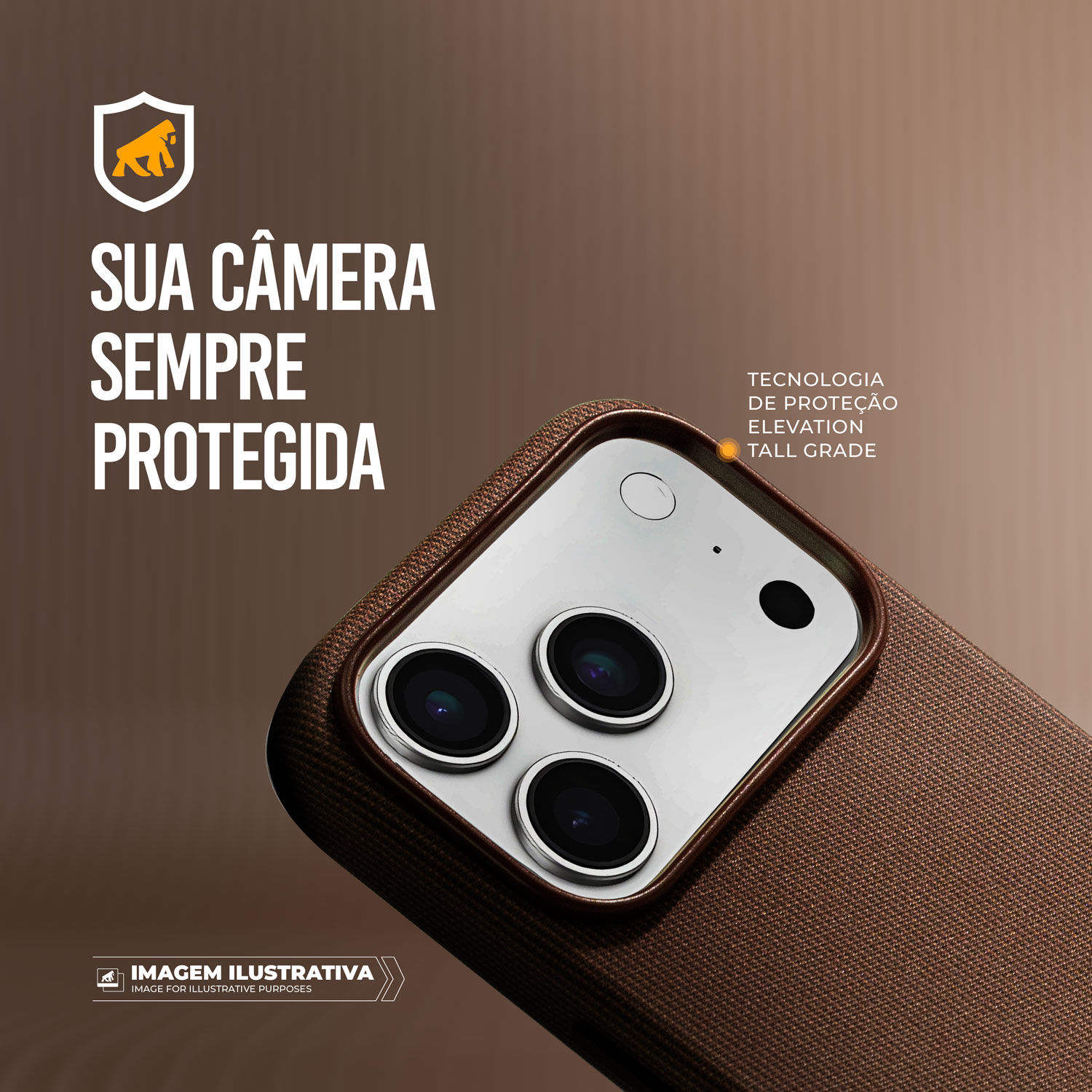 Capa para iPhone 17 Pro Max - Tech Woven - Marrom - Gshield - foto 4